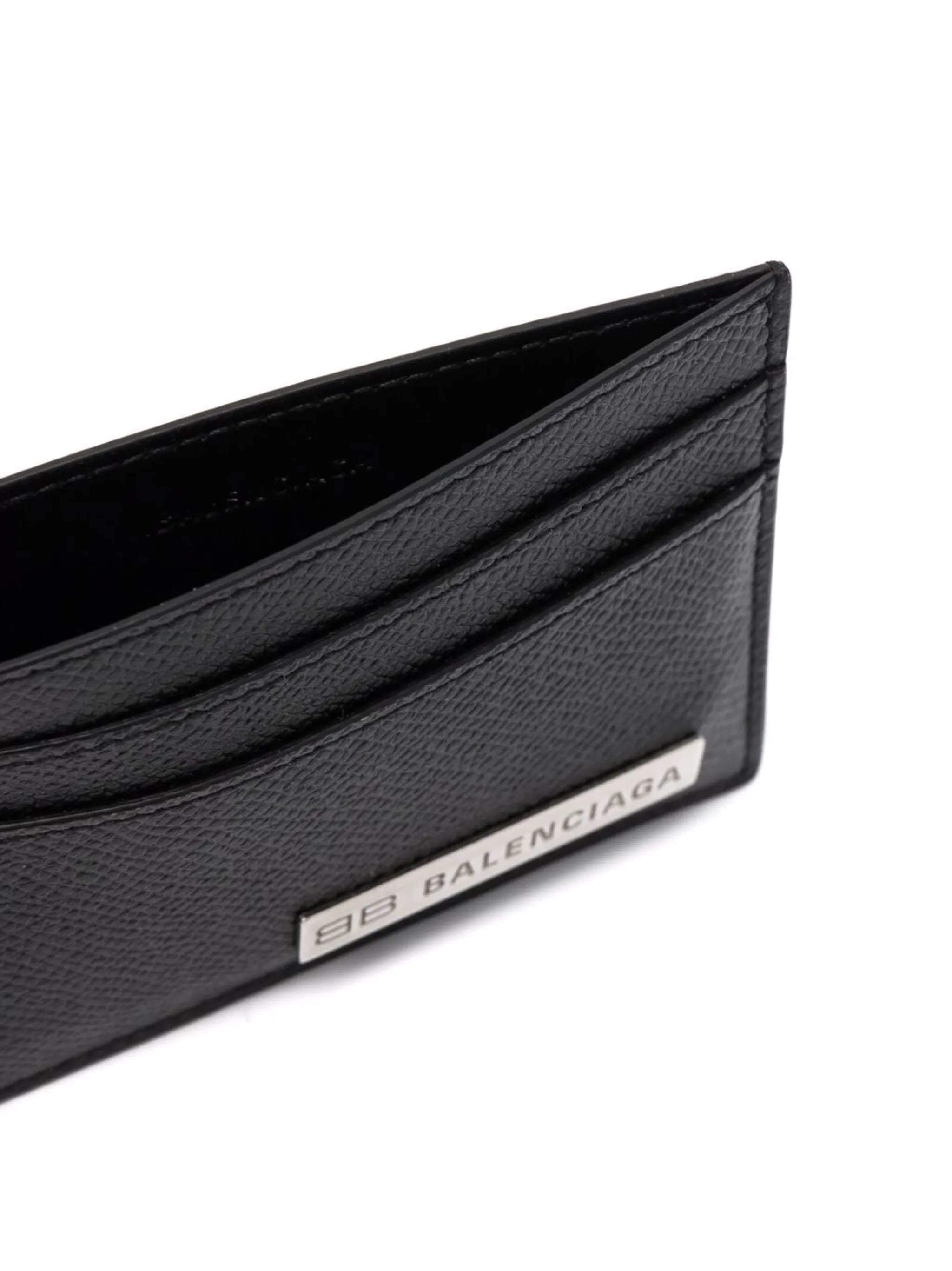 logo-plaque textured-finish cardholder