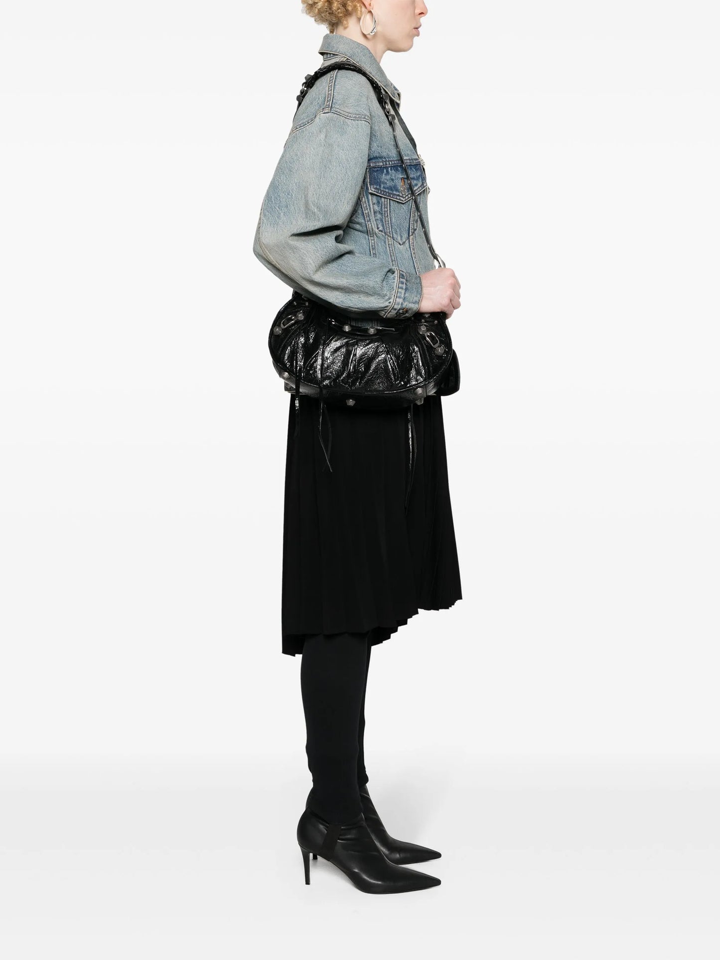 Le Cagole S leather shoulder bag