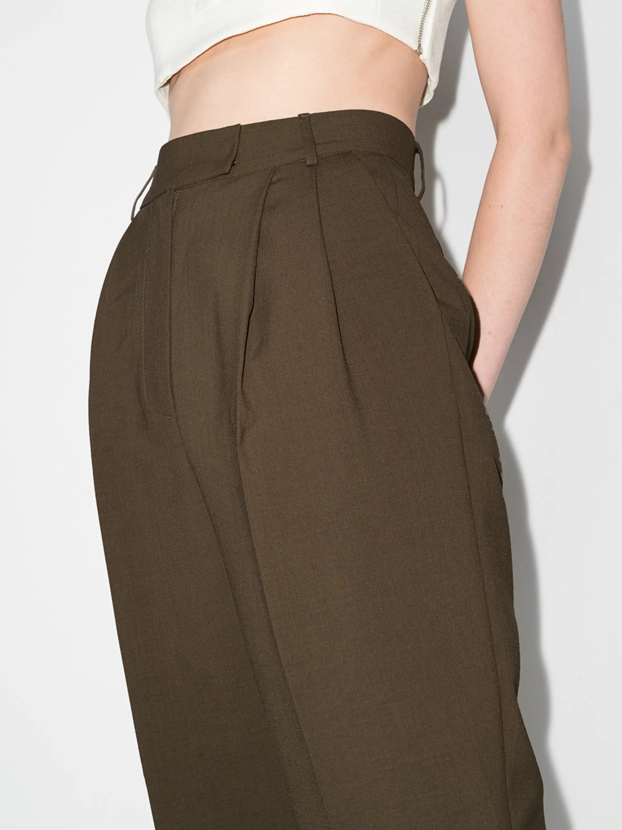 Bea high-waisted tapered trousers