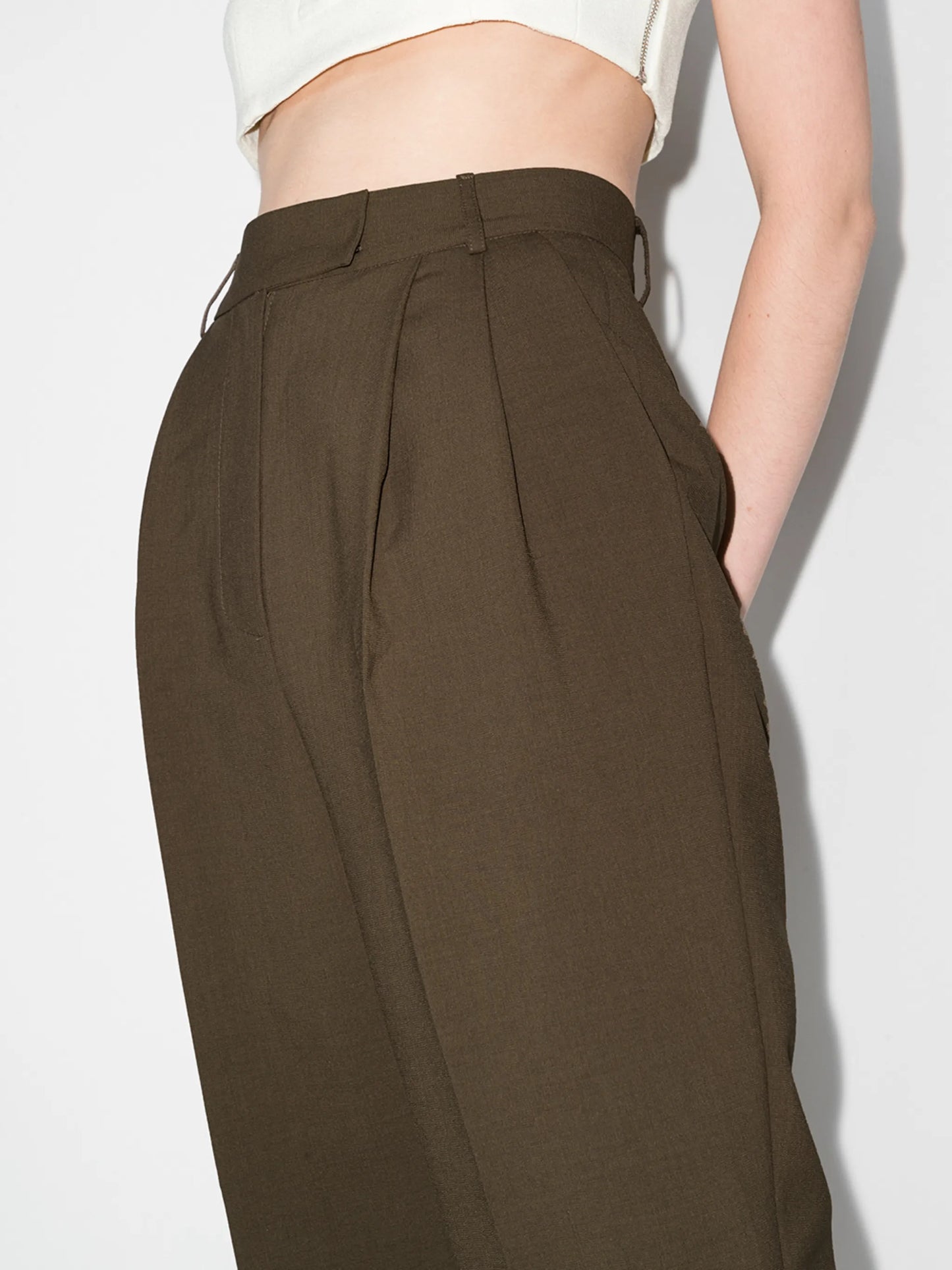 Bea high-waisted tapered trousers