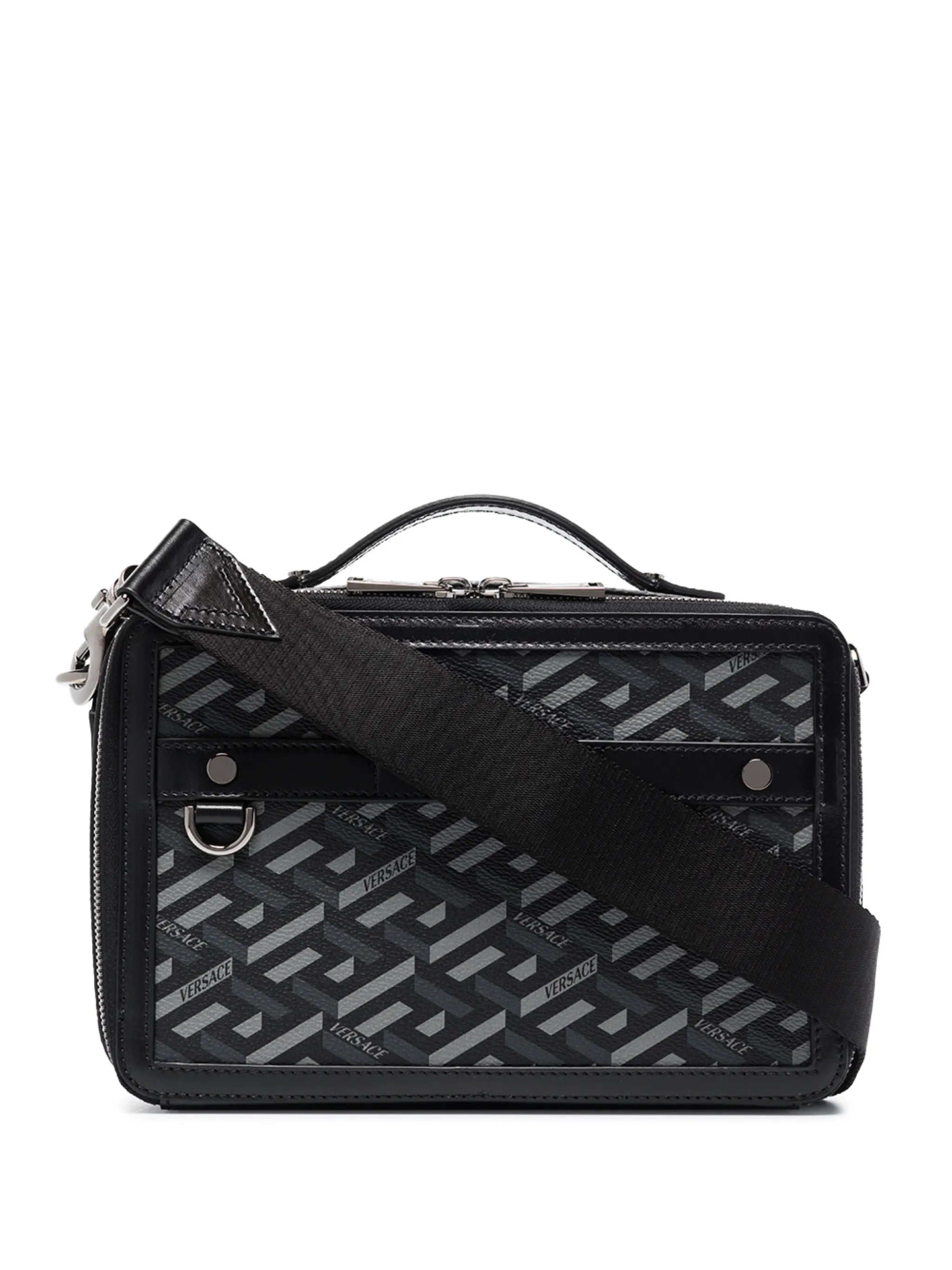 La Greca print camera bag