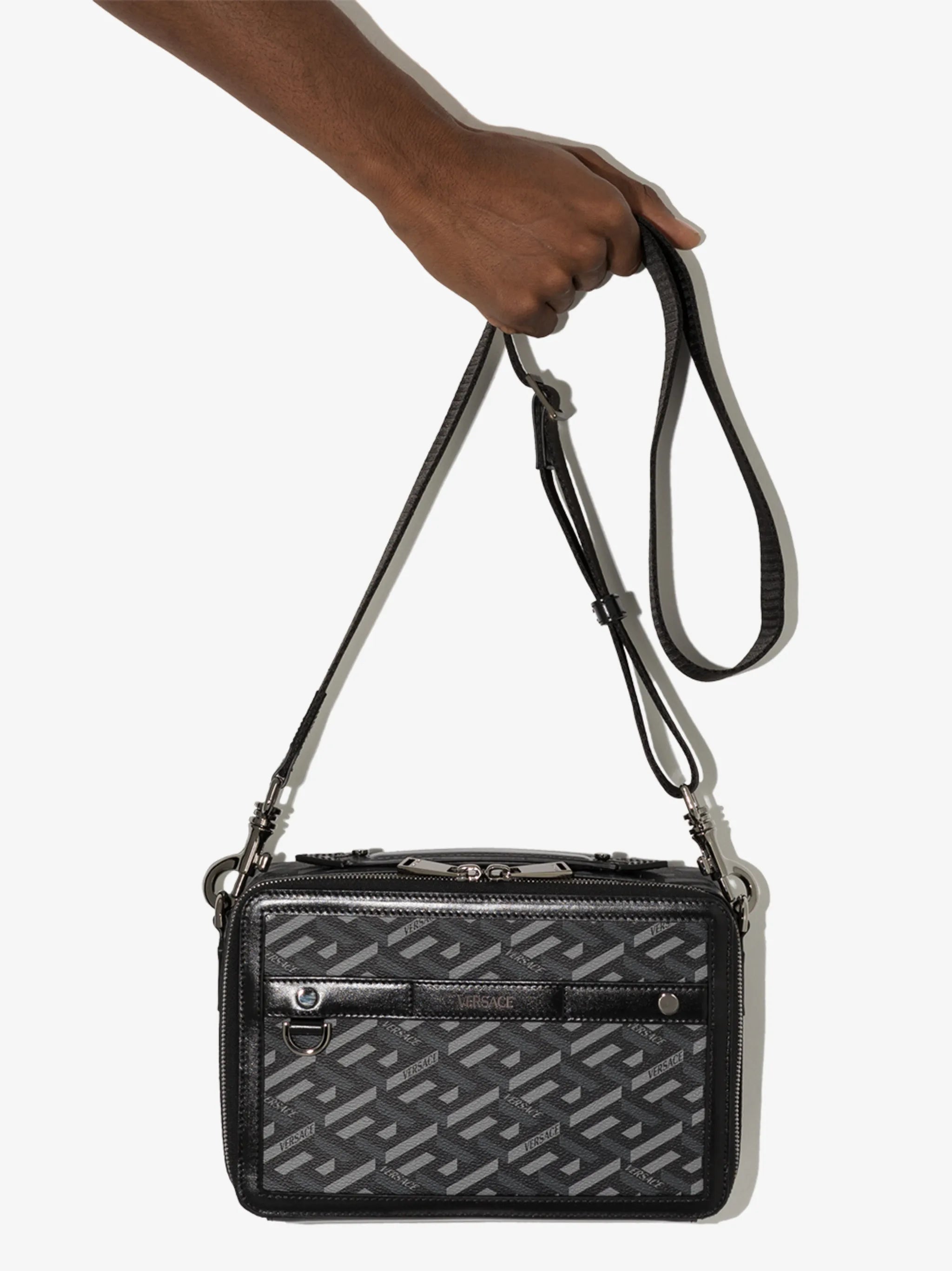 La Greca print camera bag