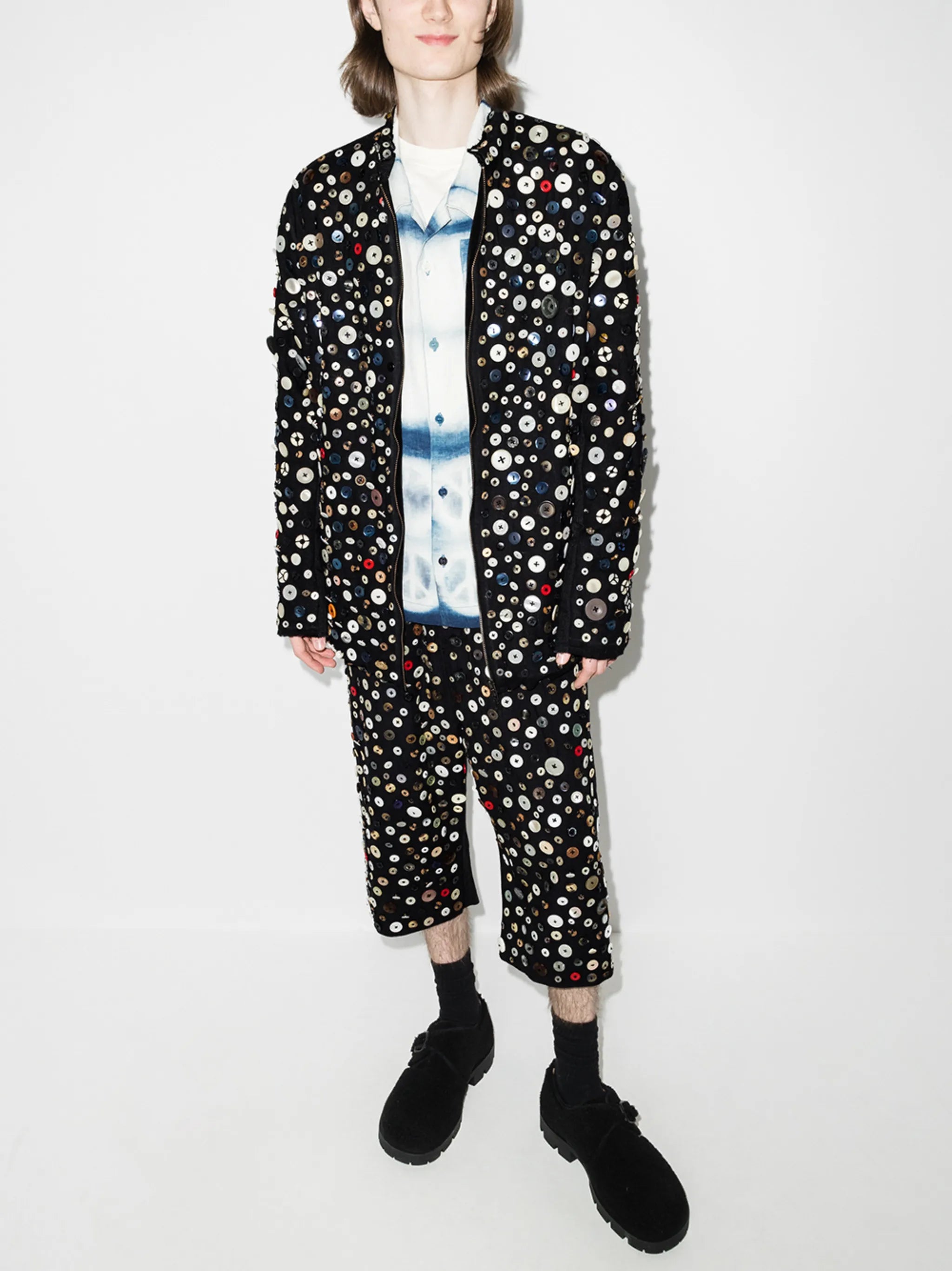 Albert button-embellished jacket