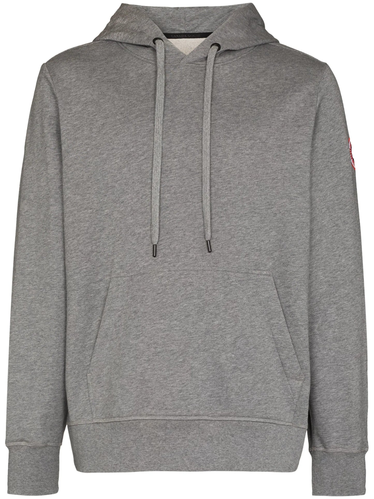 logo-patch mélange hoodie