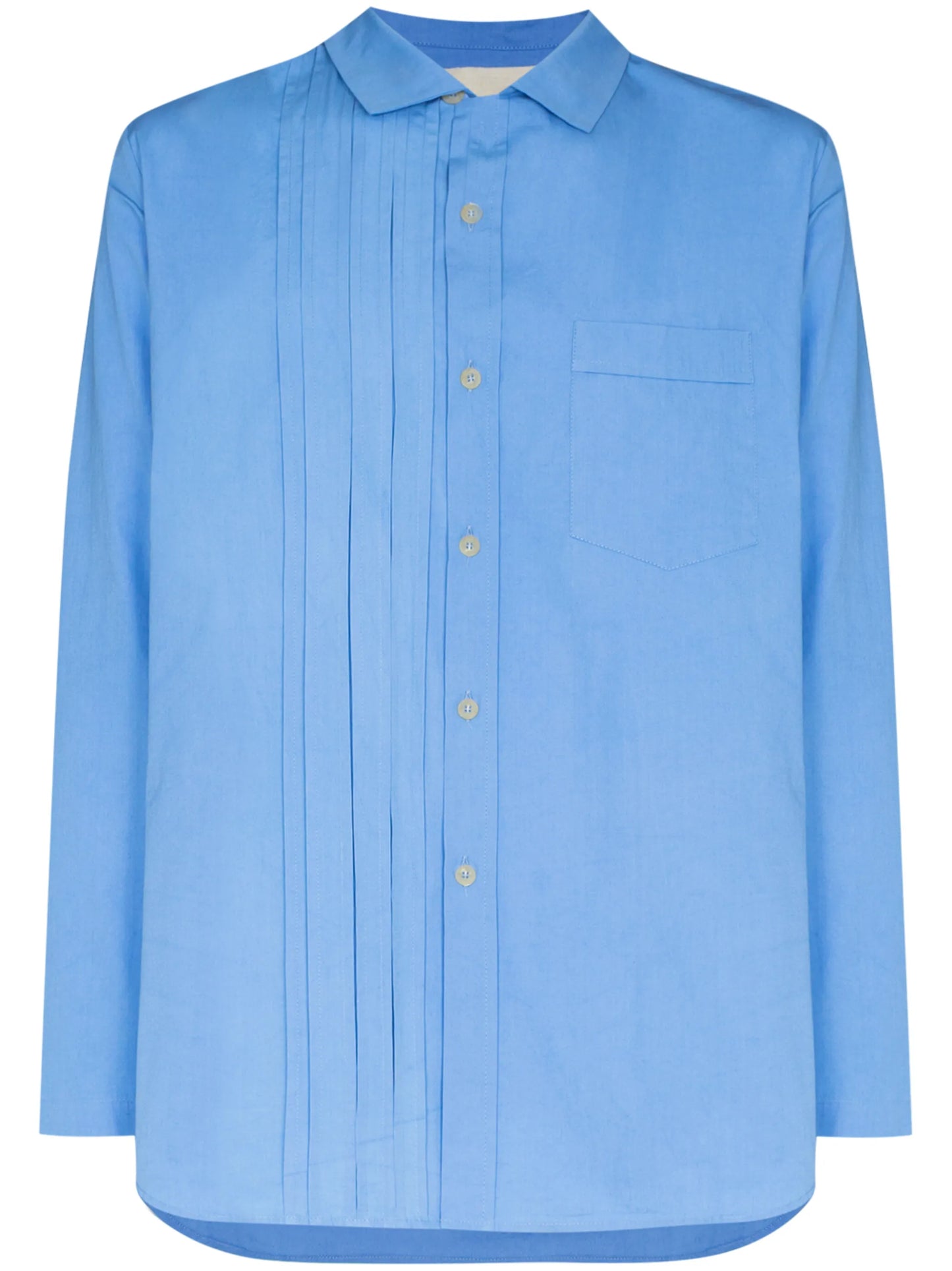 Tristan pleat-detail long-sleeve shirt