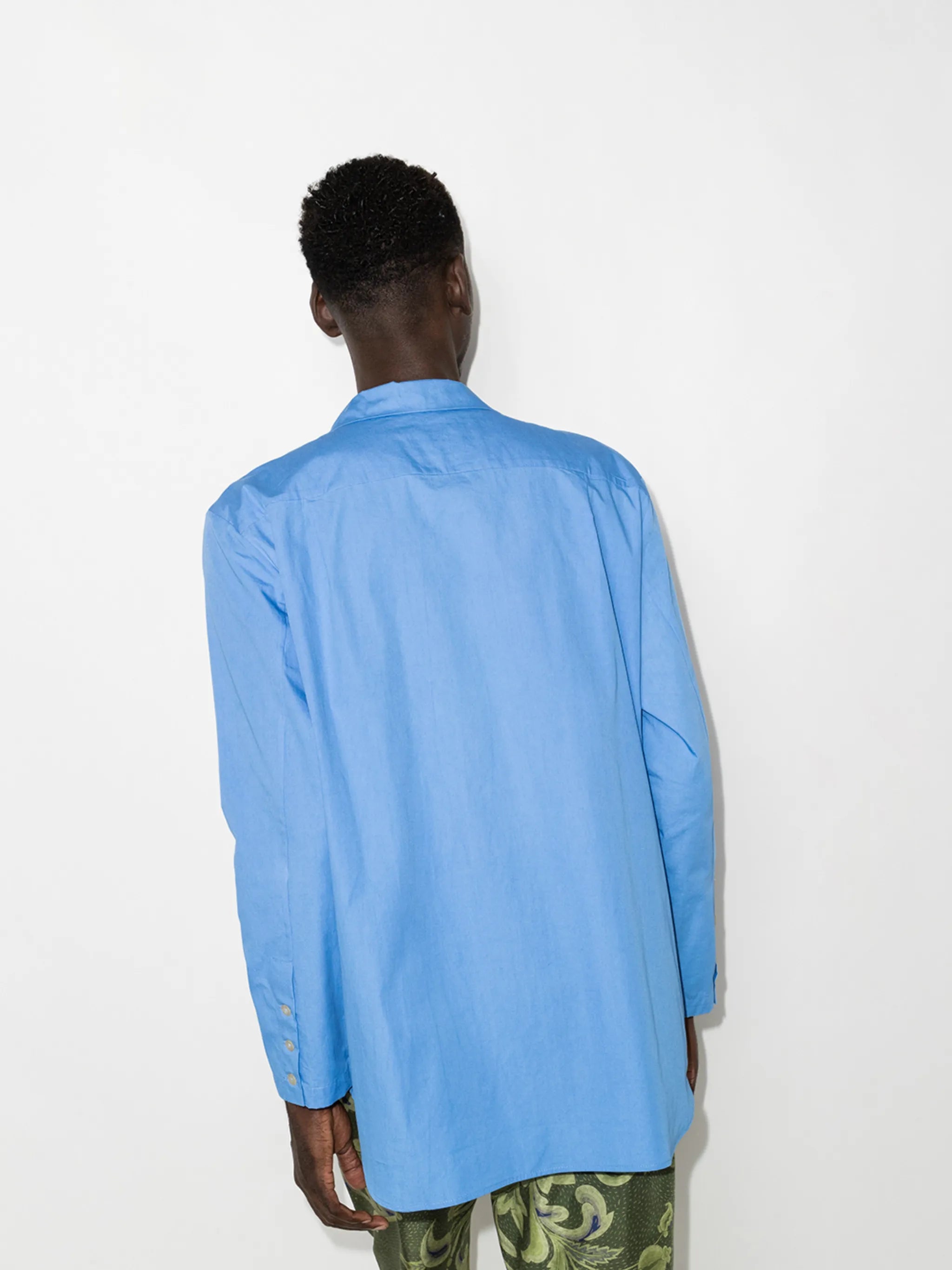 Tristan pleat-detail long-sleeve shirt