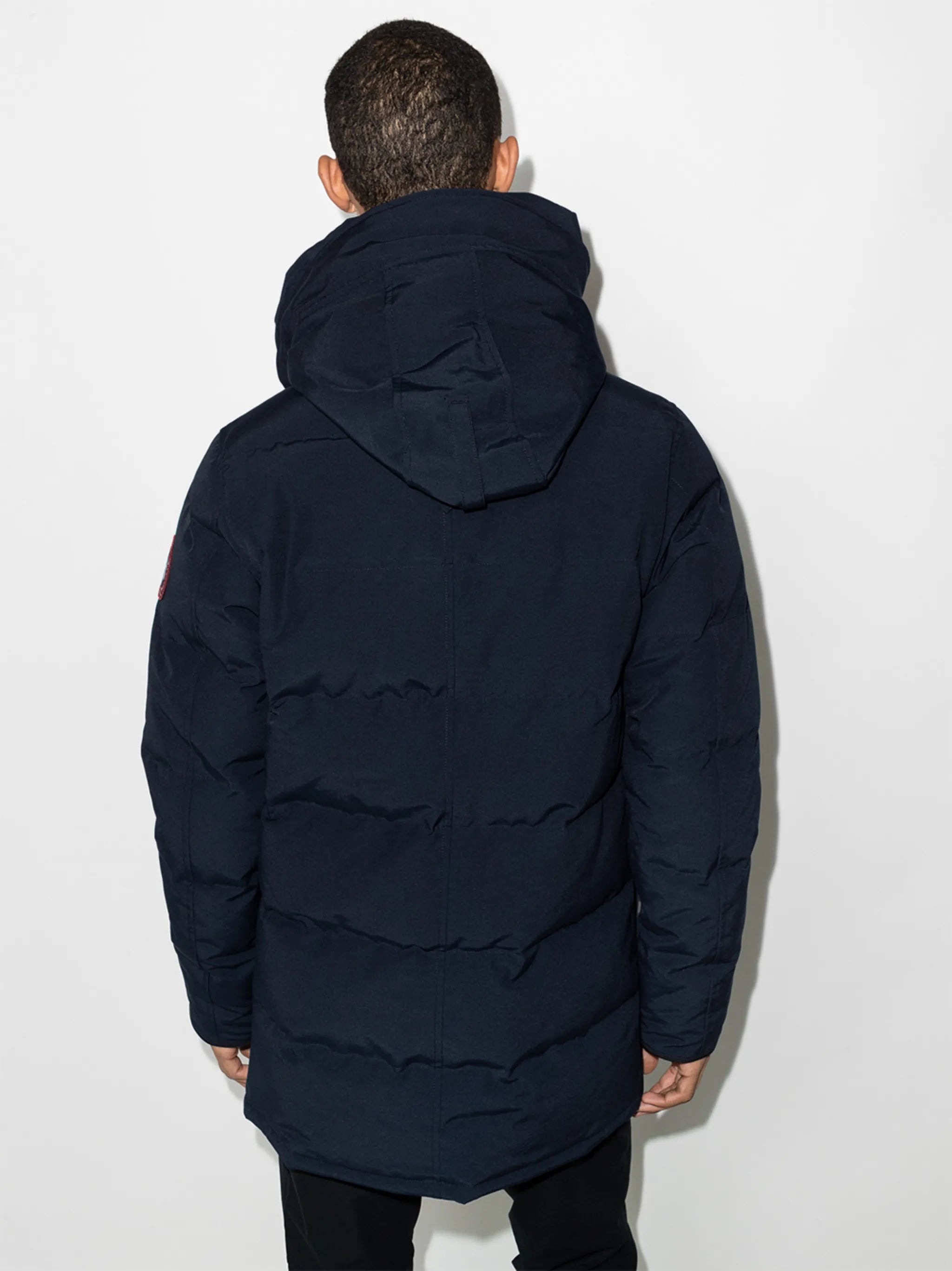 Carson logo-patch puffer jacket
