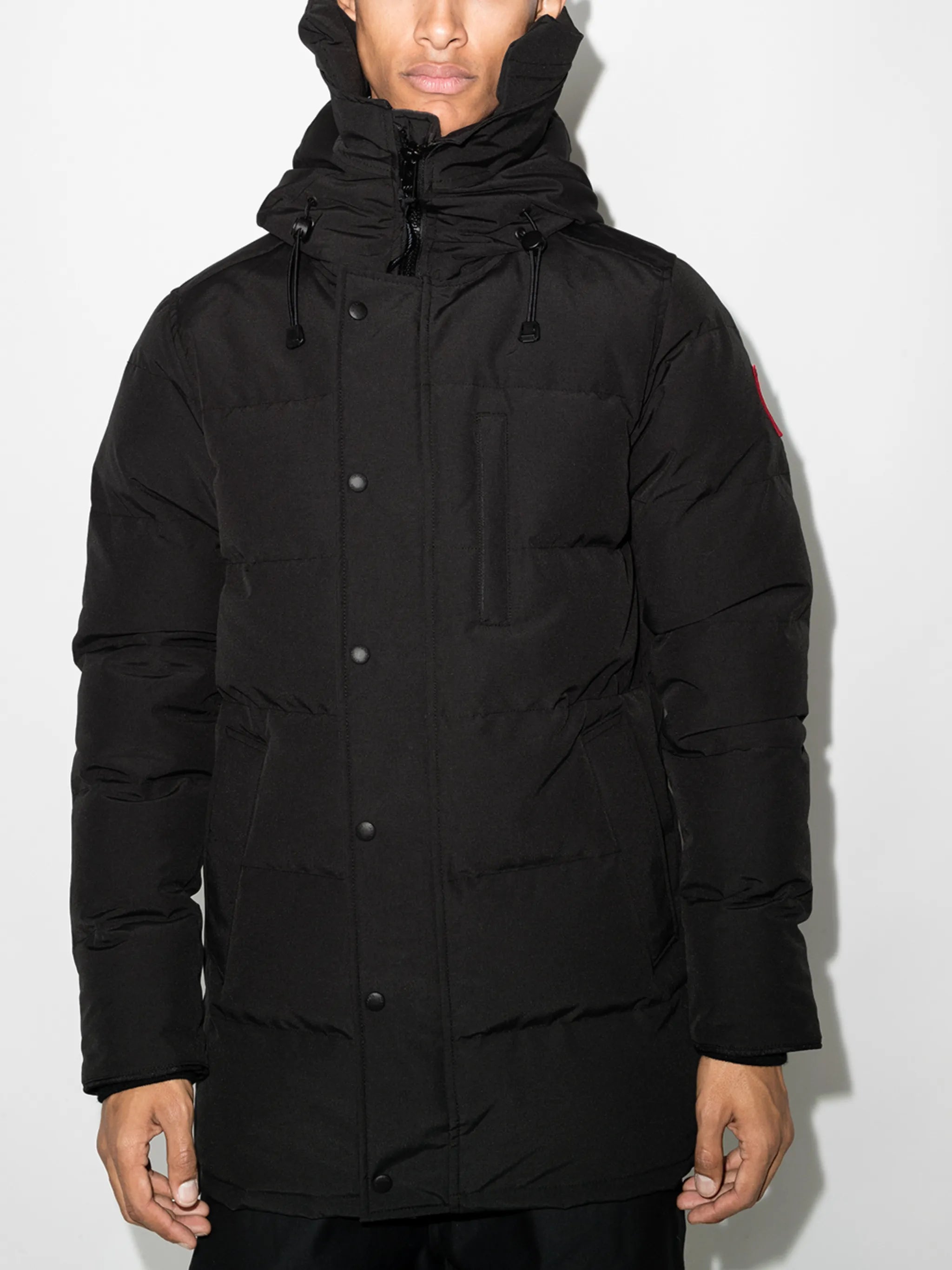 Carson logo patch puffer jacket