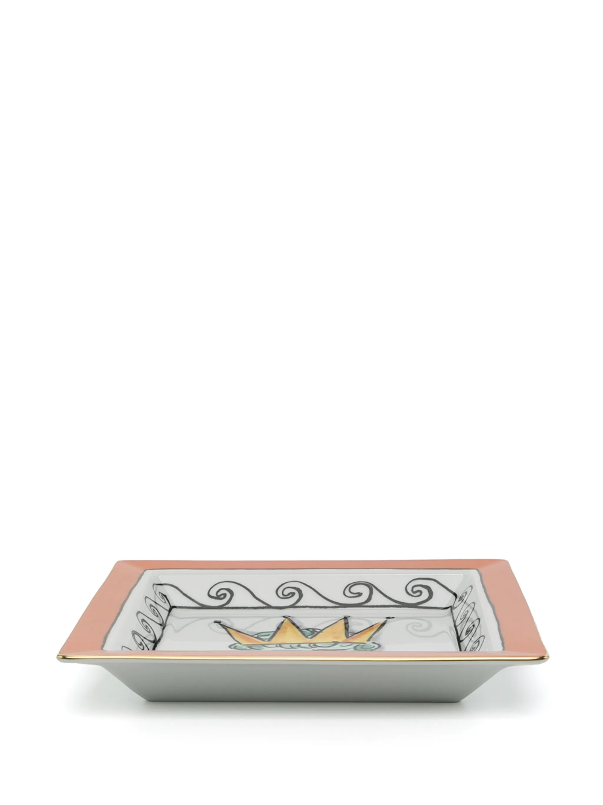 Il Viaggio Di Nettuno Rock Orange large square change tray