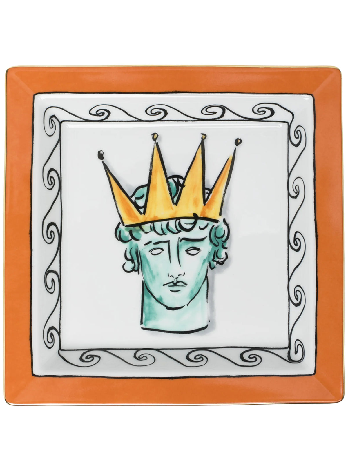 Il Viaggio Di Nettuno Rock Orange large square change tray