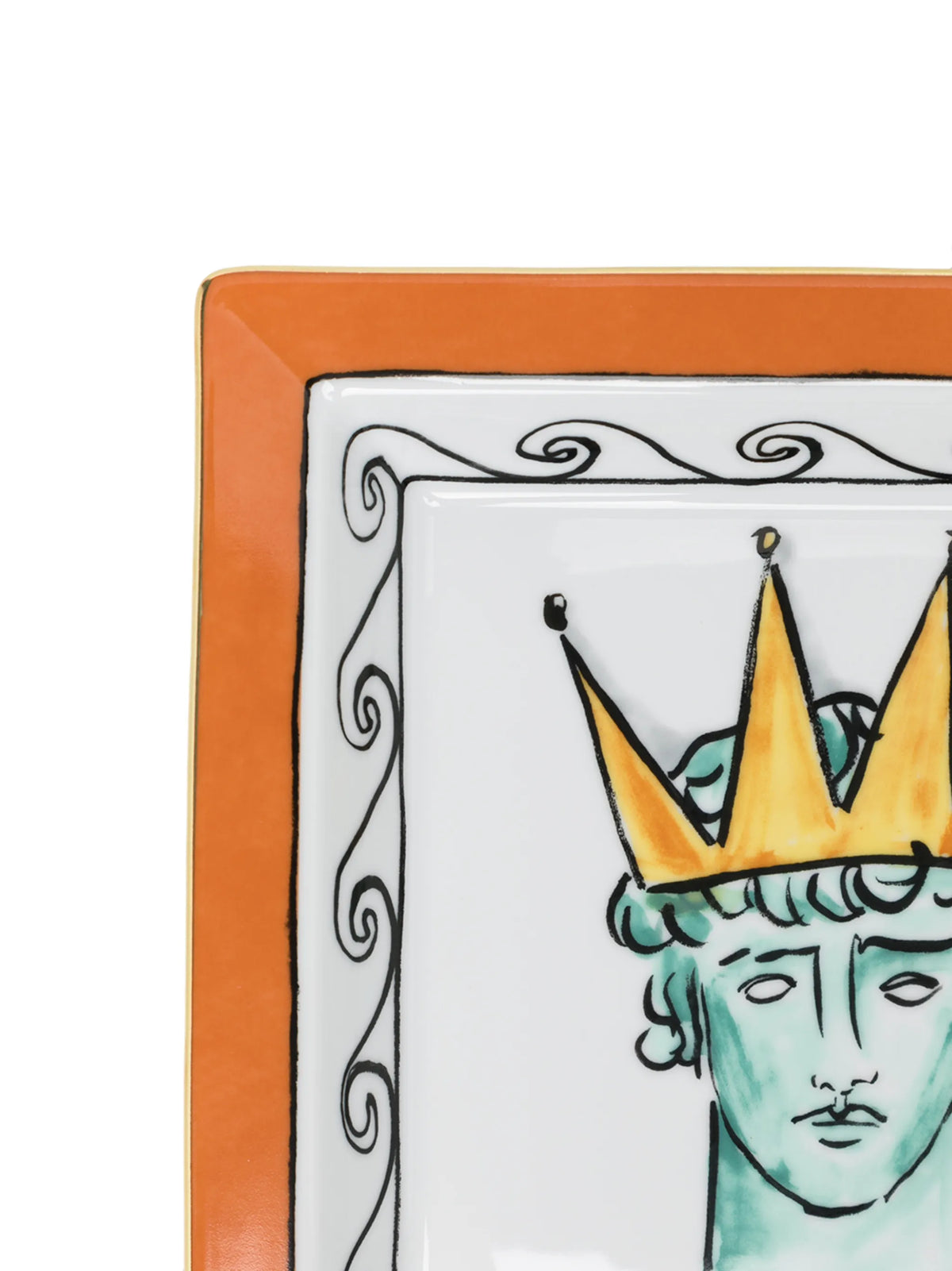 Il Viaggio Di Nettuno Rock Orange large square change tray