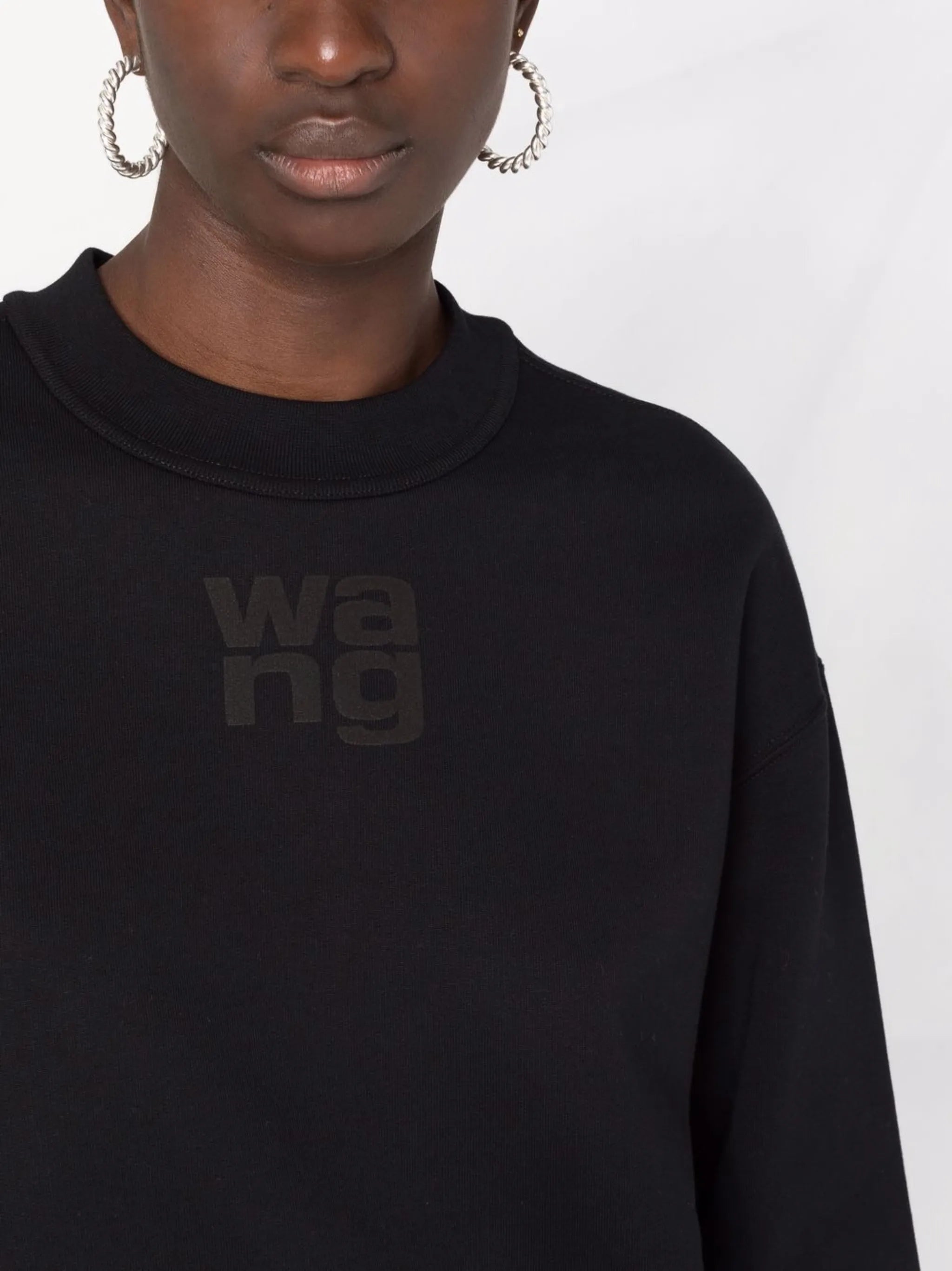 logo-print crew neck sweatshirt
