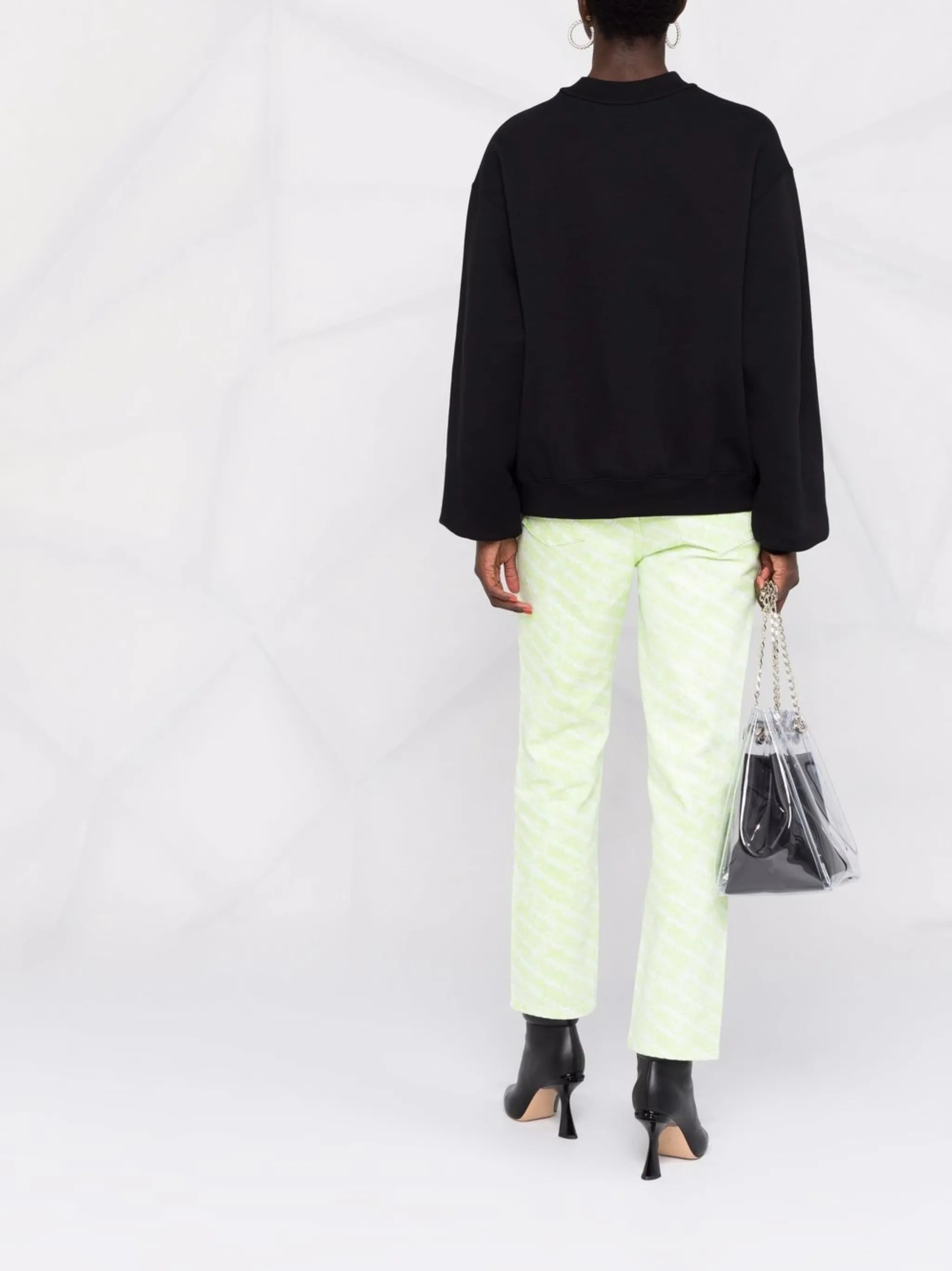 logo-print crew neck sweatshirt