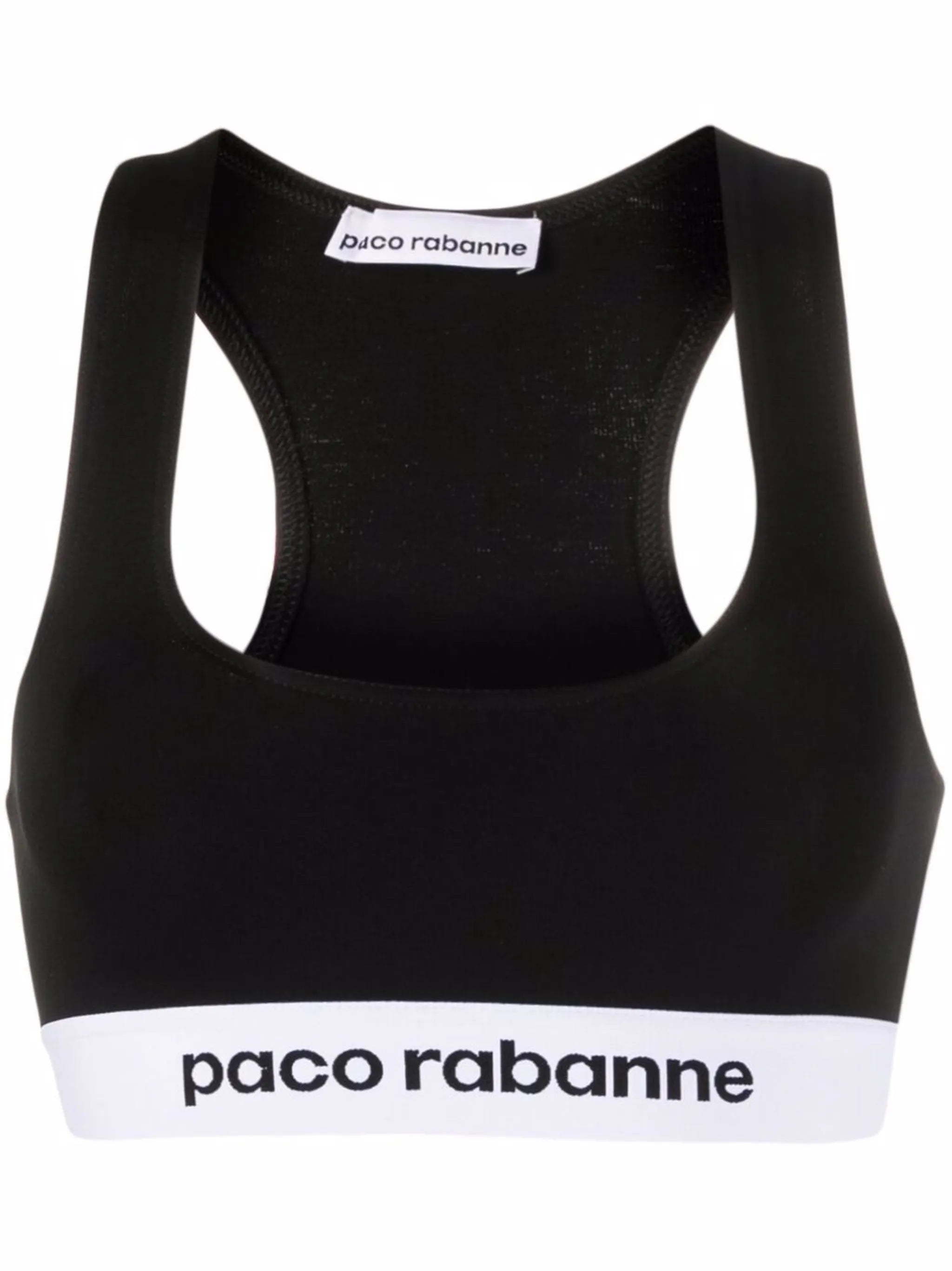 logo-hem U-neck bralette