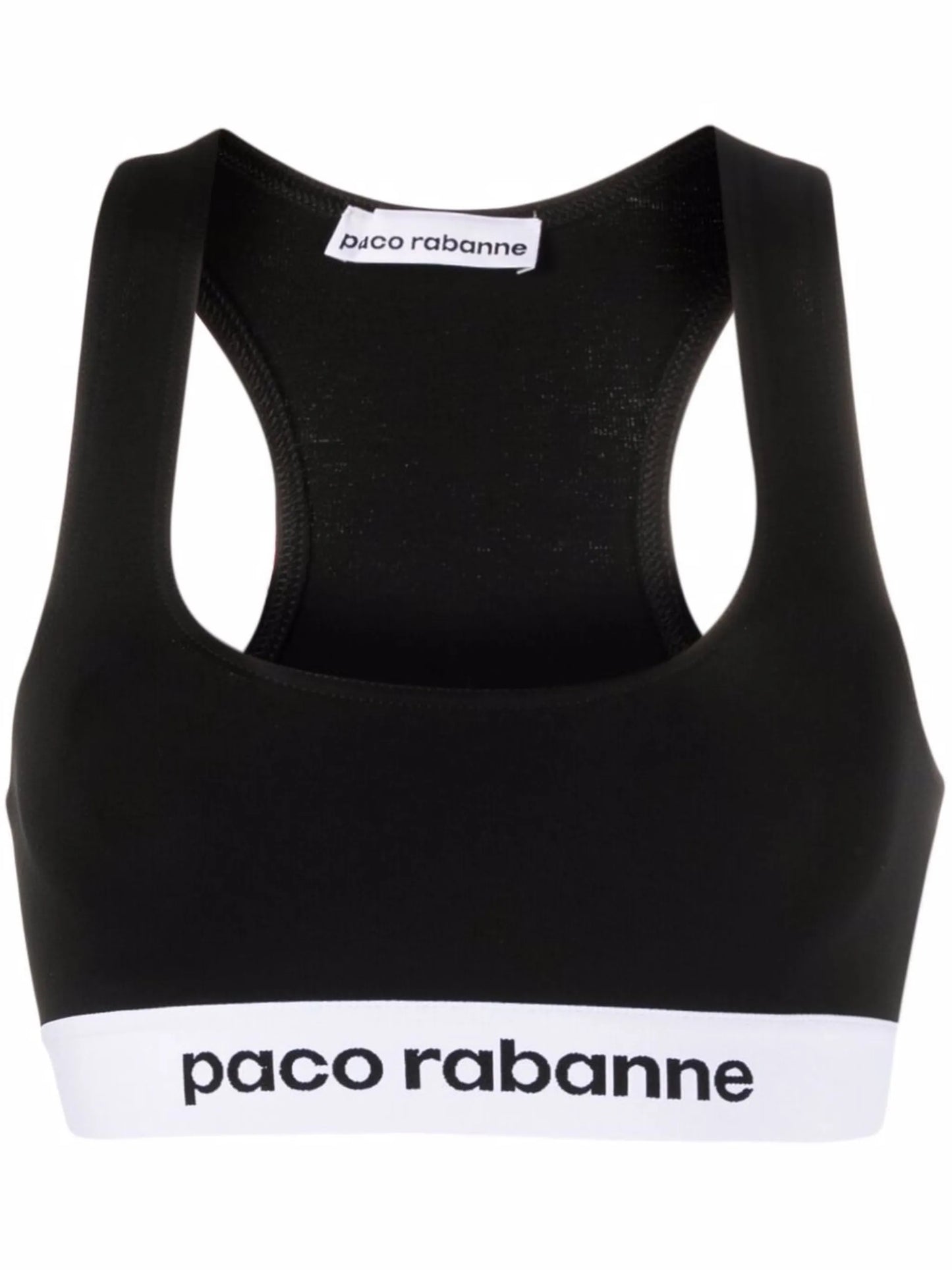 logo-hem U-neck bralette