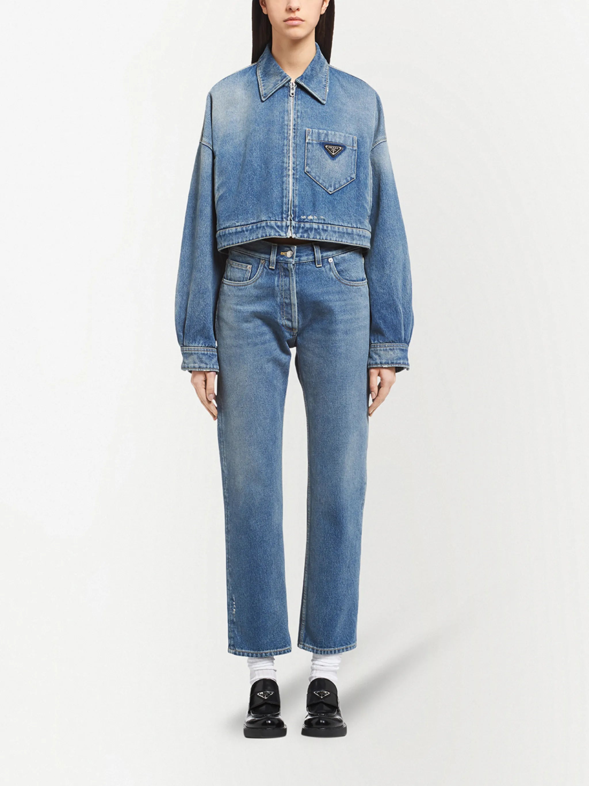 cropped denim jacket