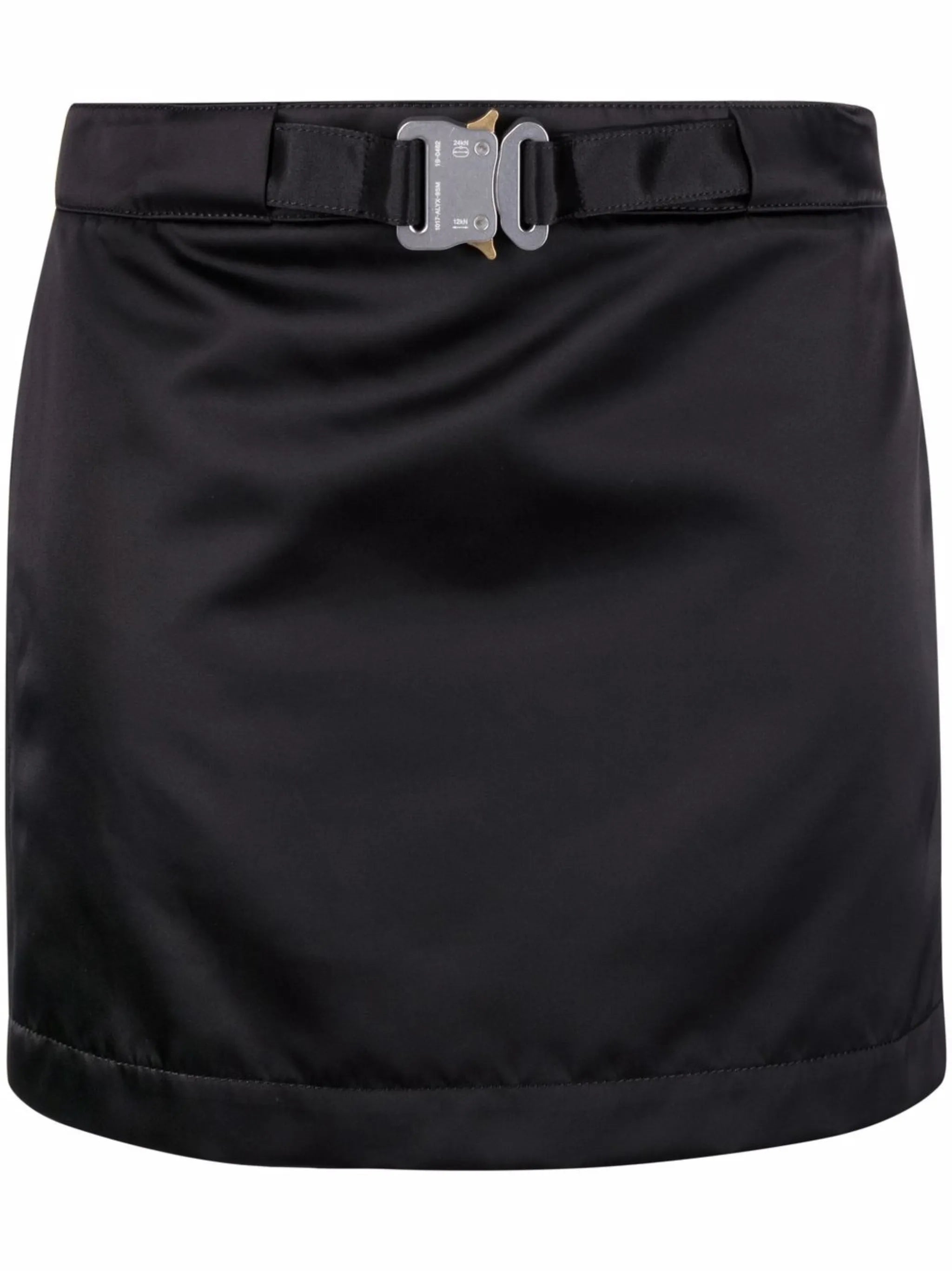 buckled mini skirt