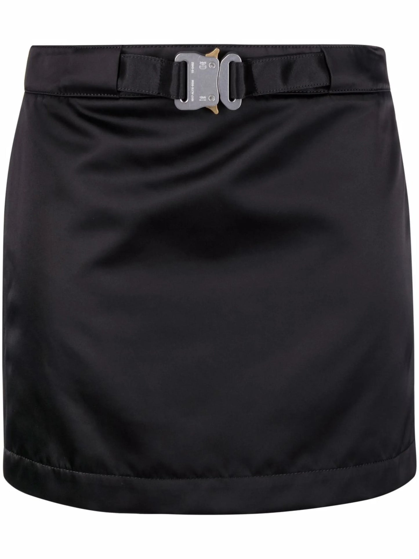 buckled mini skirt