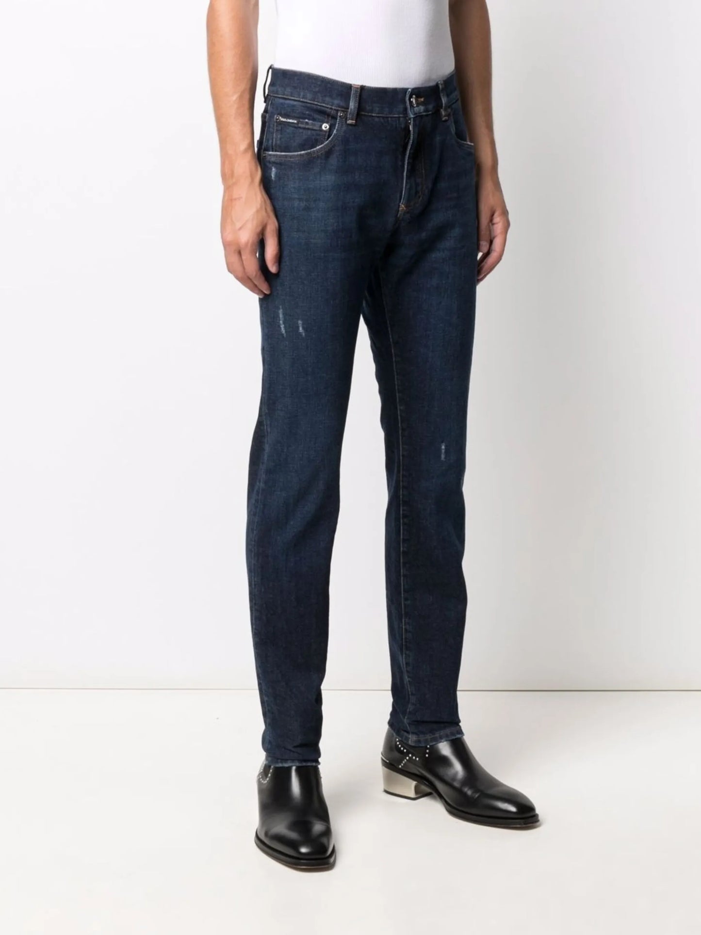 ripped-detail denim jeans