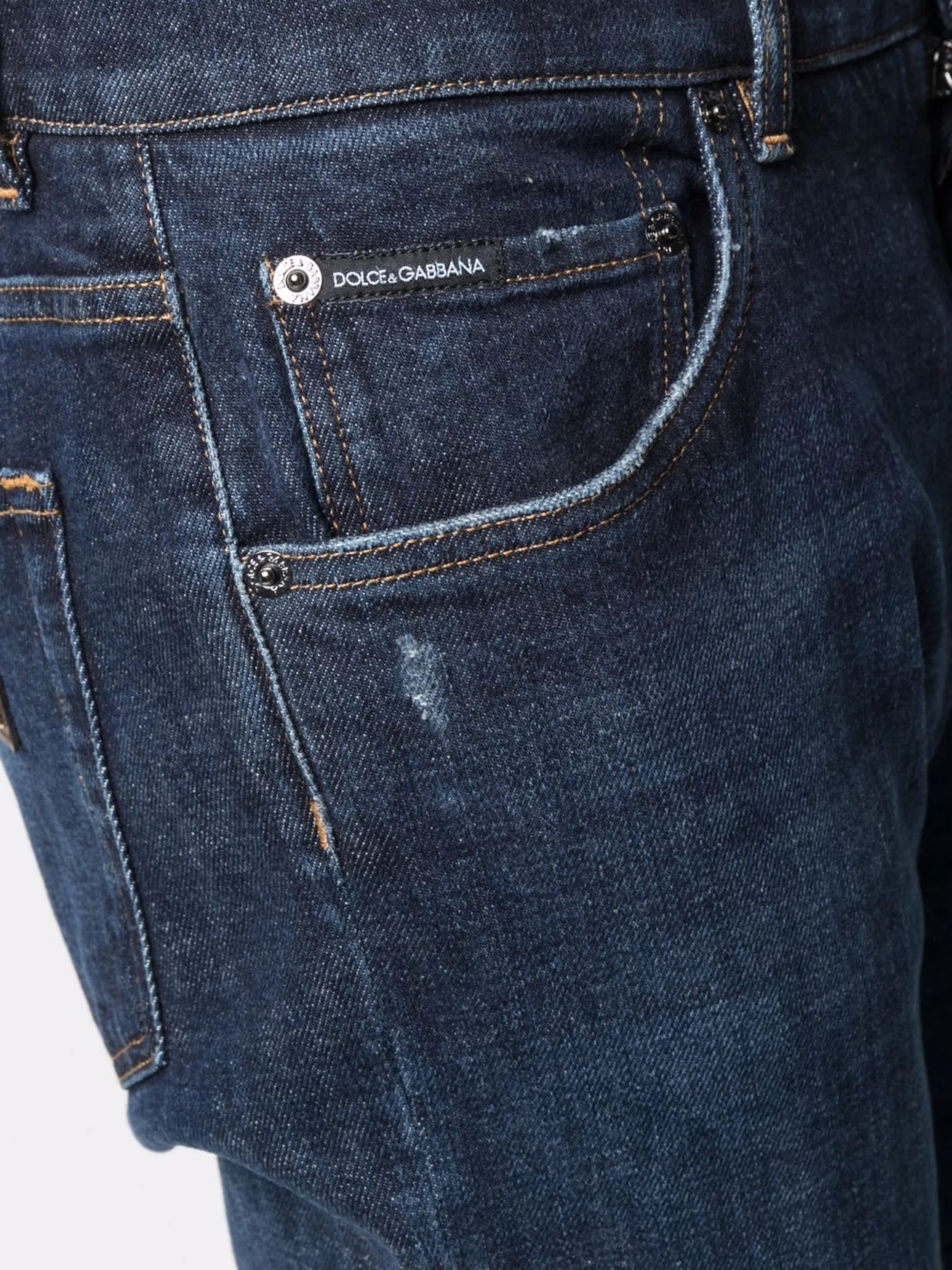 ripped-detail denim jeans