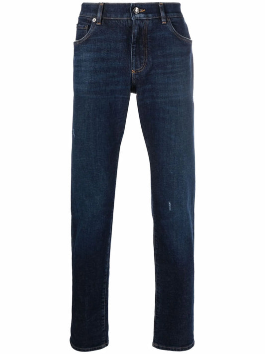 ripped-detail denim jeans