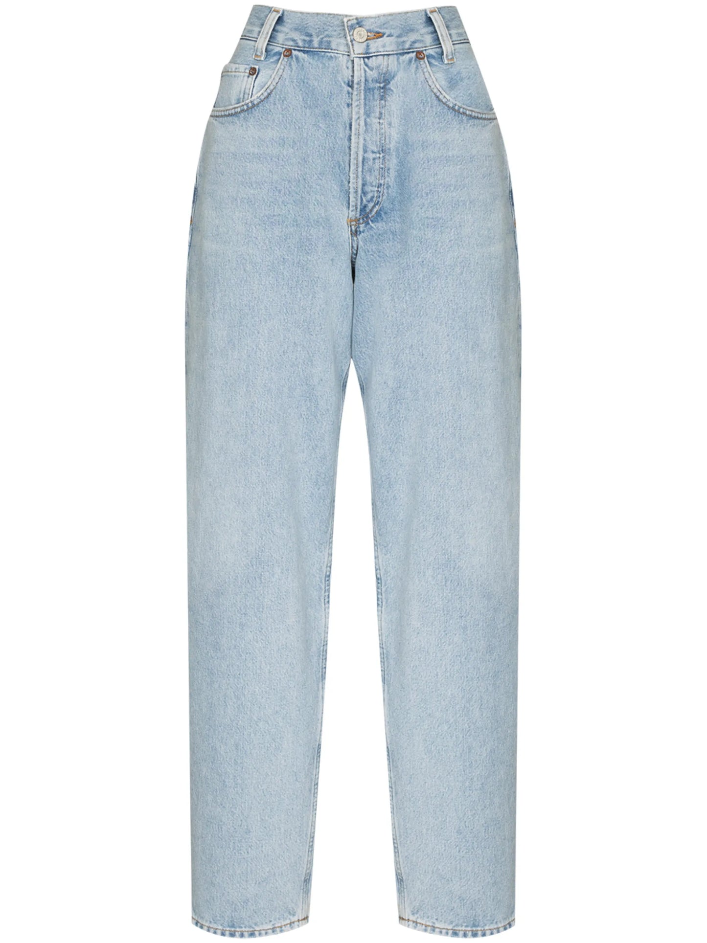 tapered high-waisted jeans