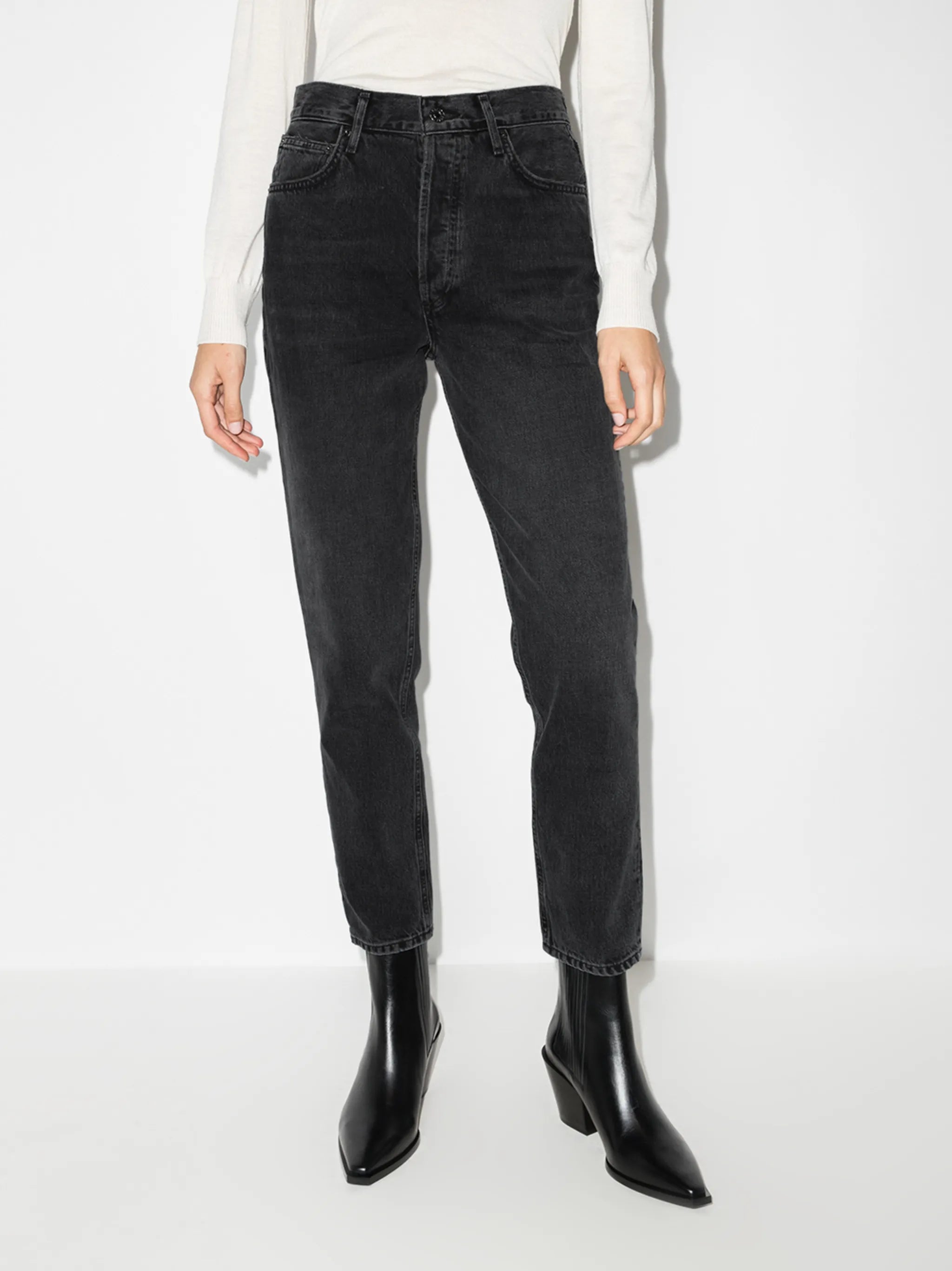 Fen high-rise tapered jeans