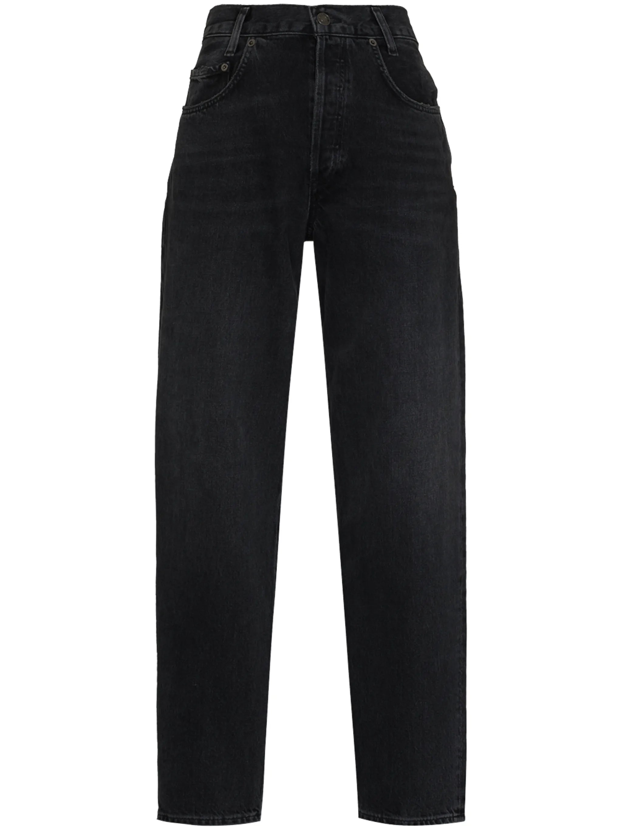 baggy high-rise jeans