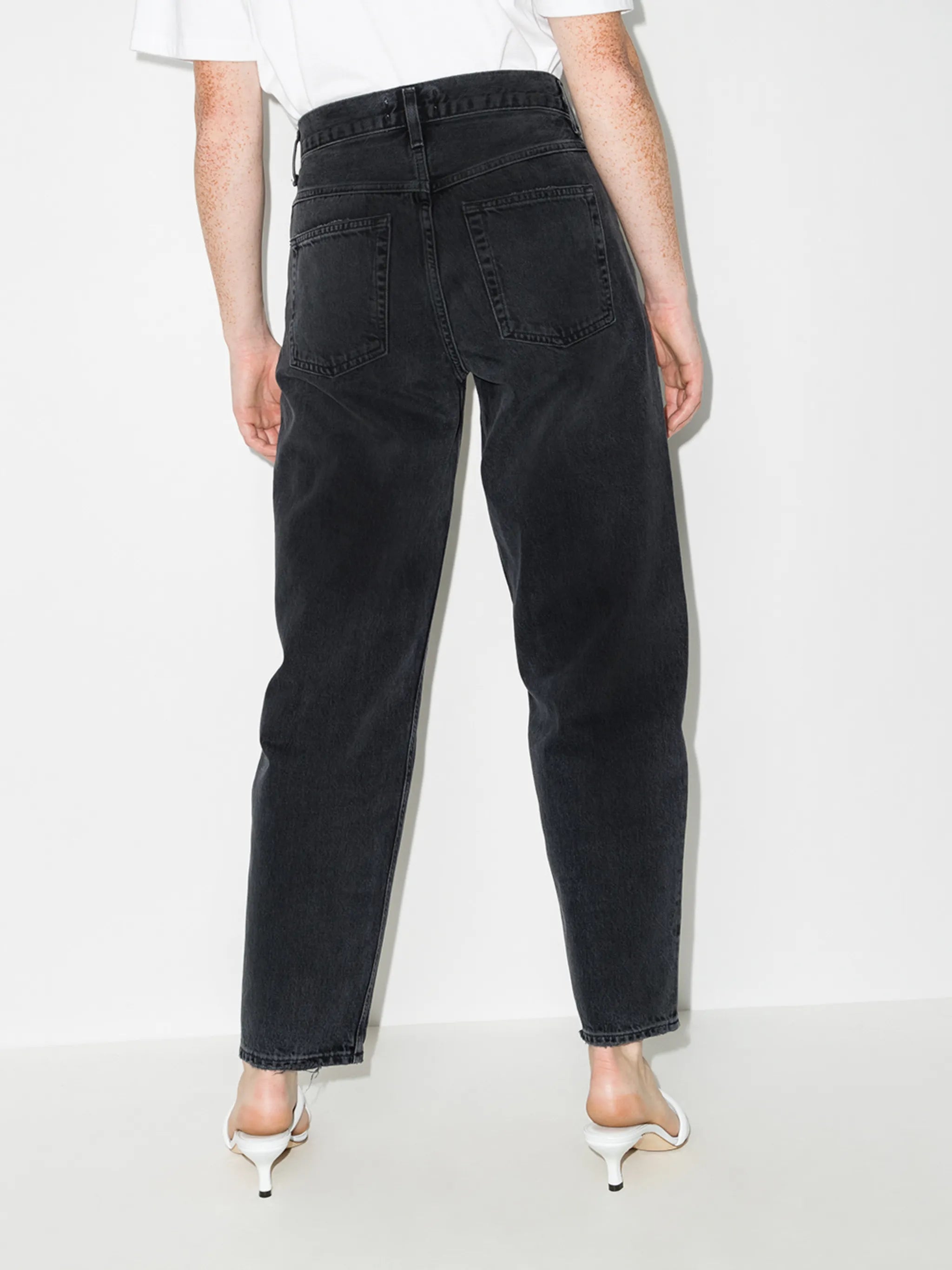 baggy high-rise jeans