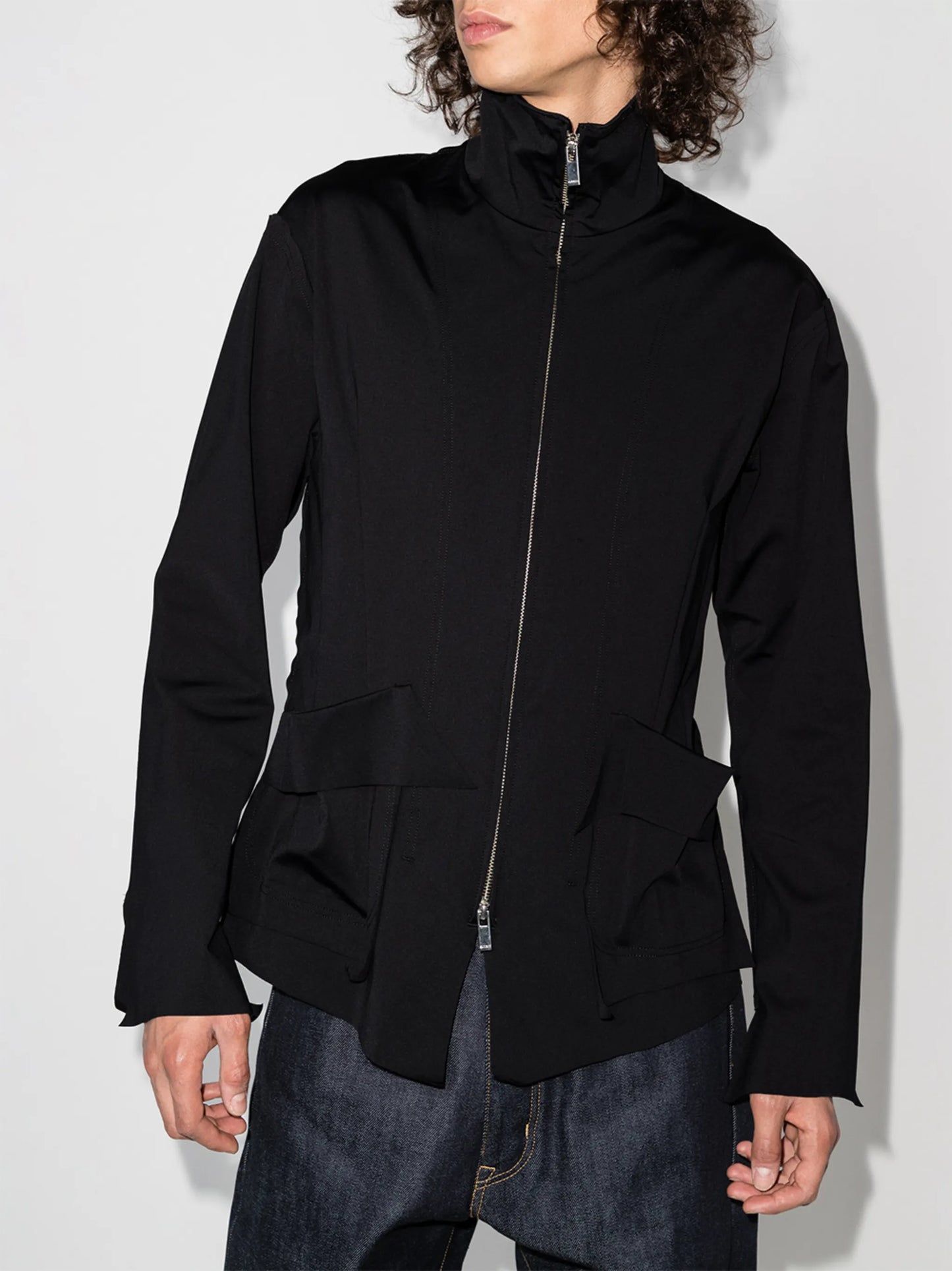 overlapping zipped jacket