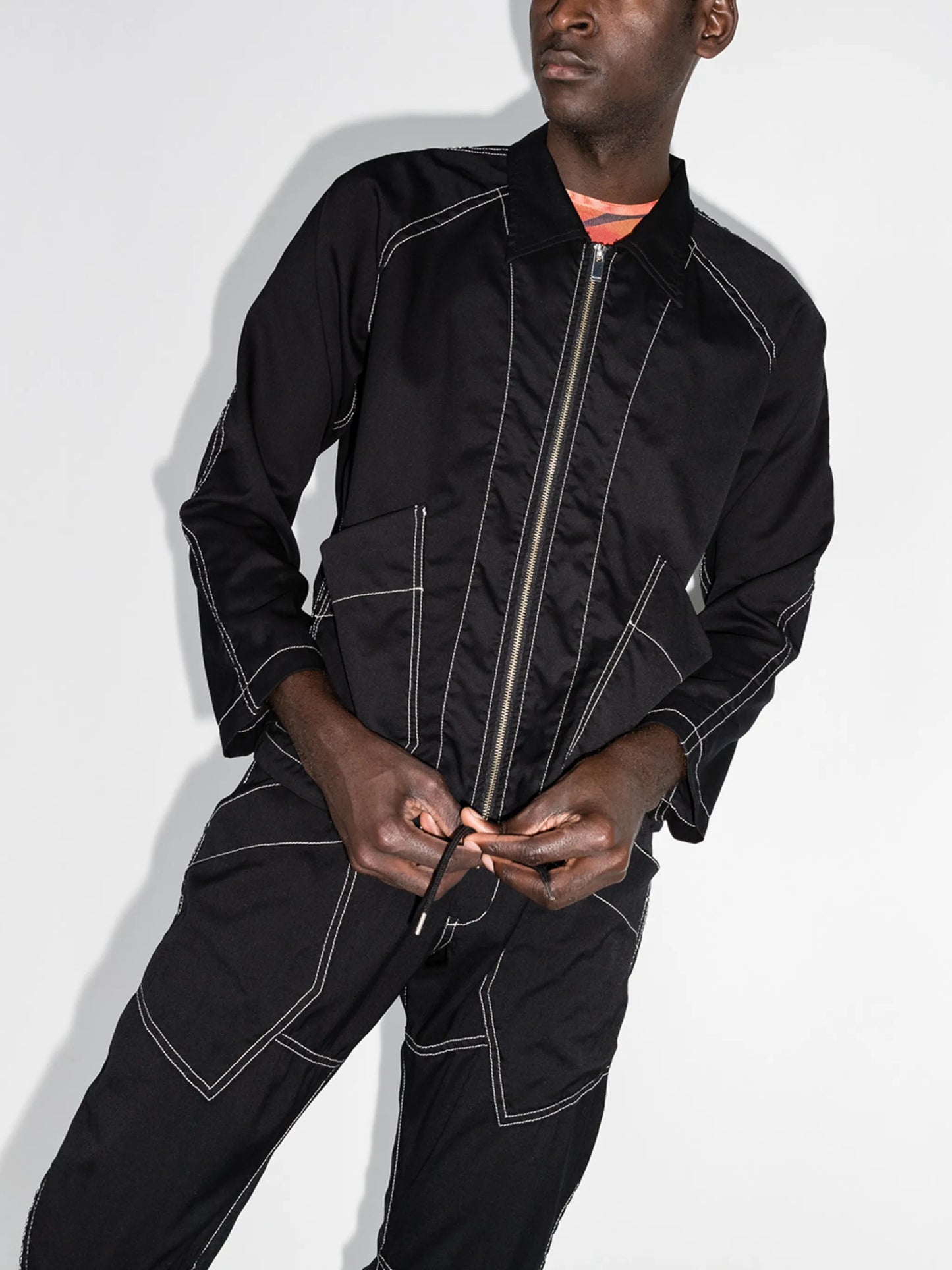 Chain Stitch zip-up jacket