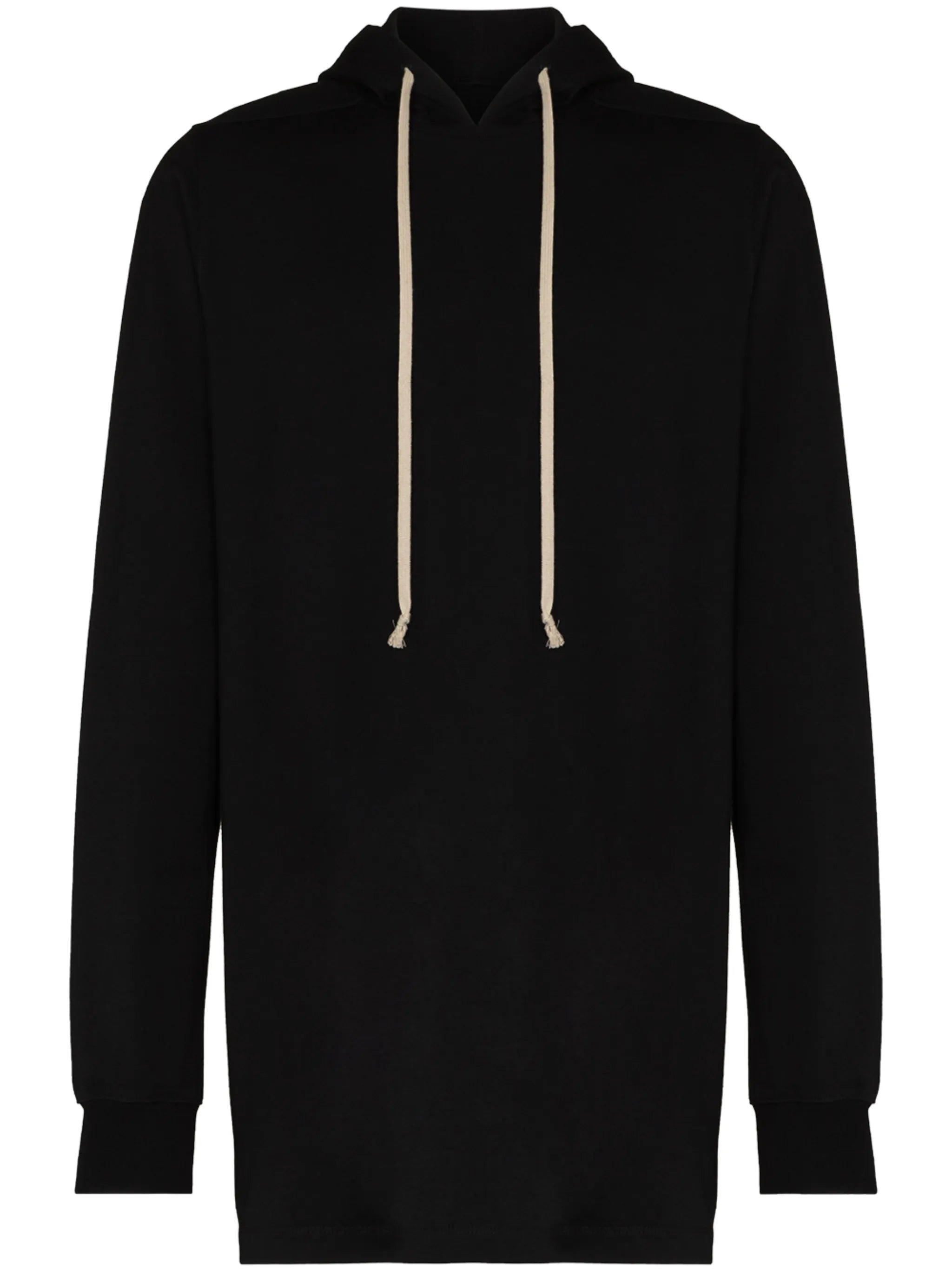 longline cotton hoodie