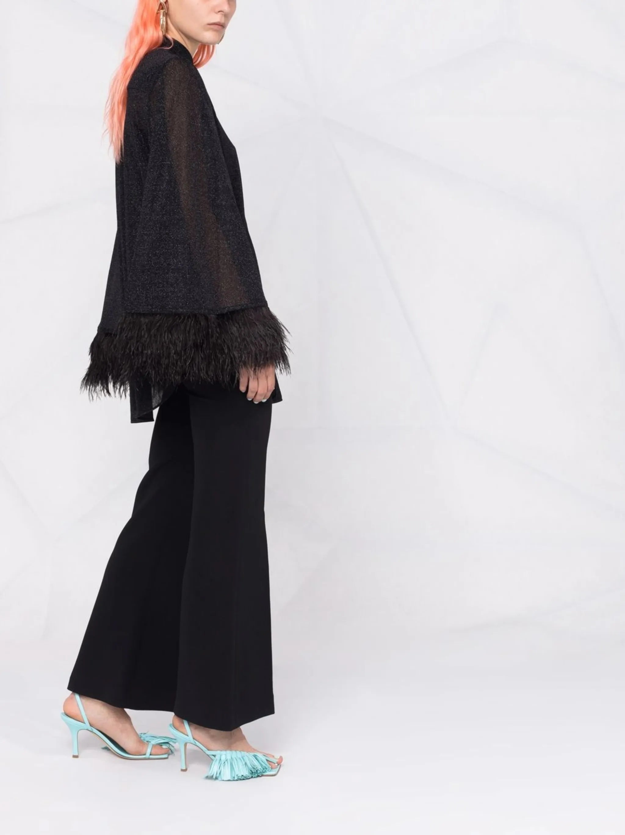 metallic stitched blouse