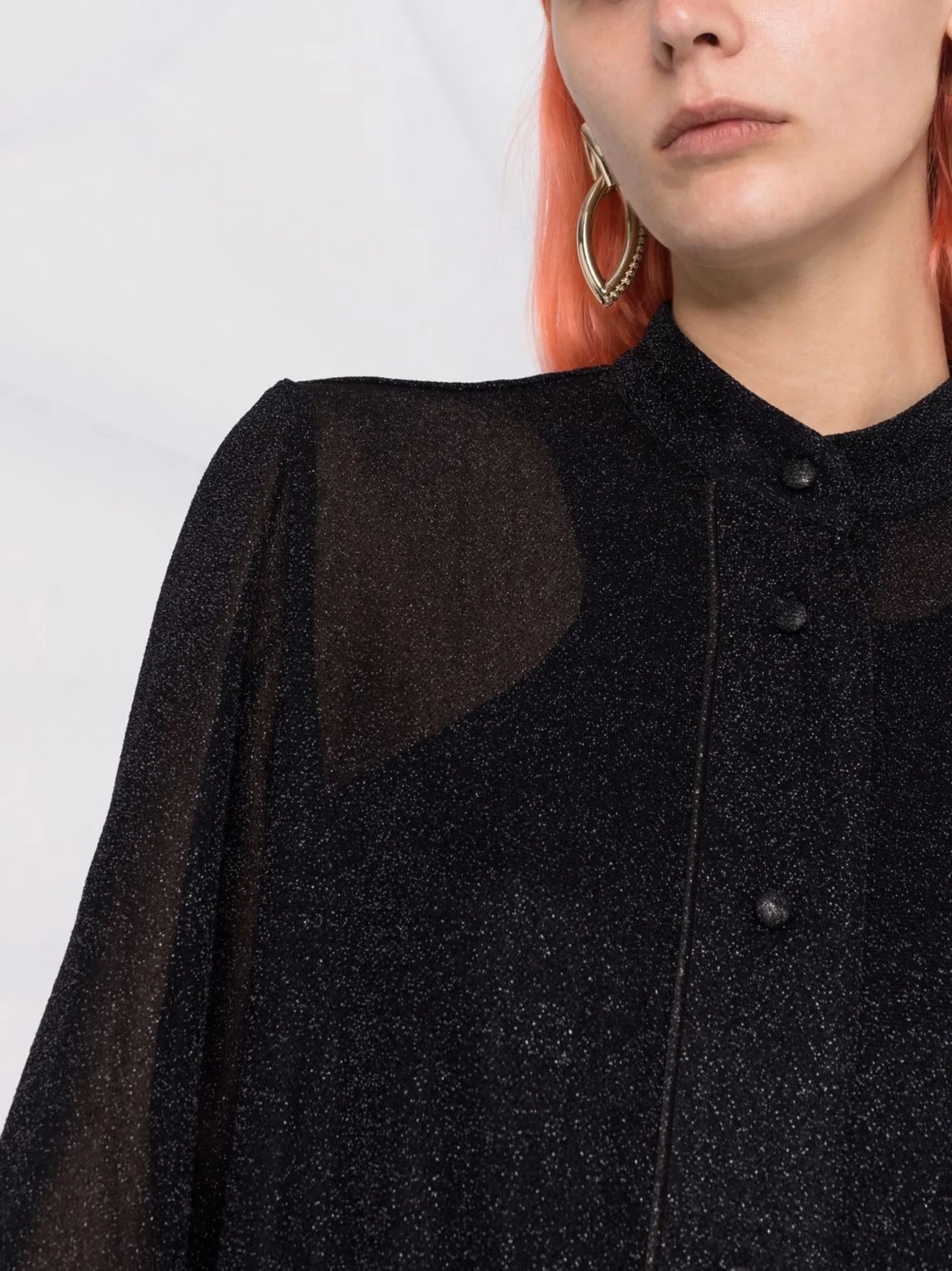 metallic stitched blouse