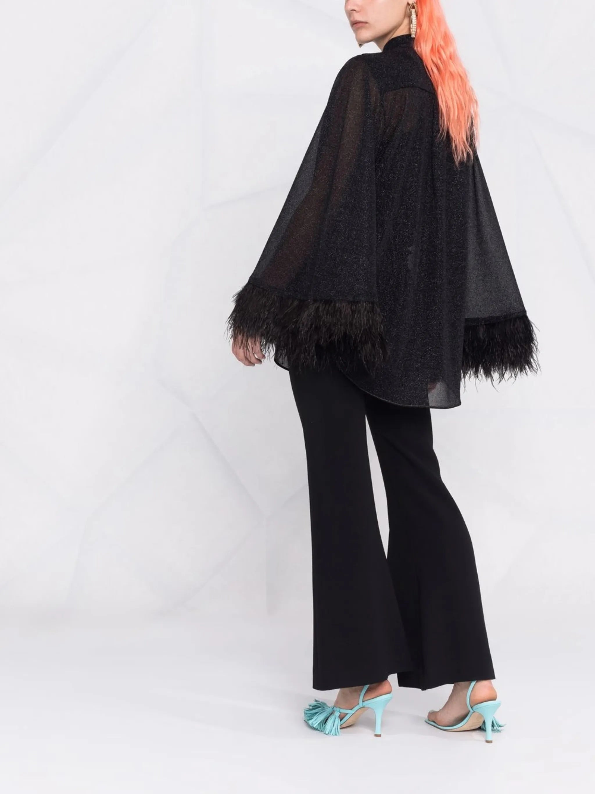 metallic stitched blouse