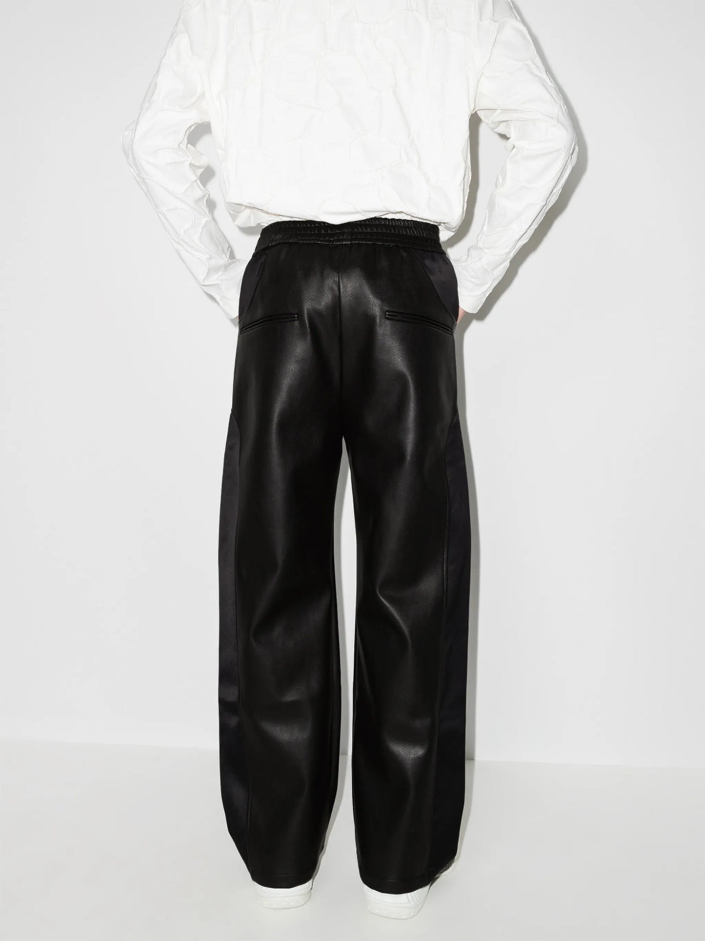 Akron loose-fit faux leather trousers