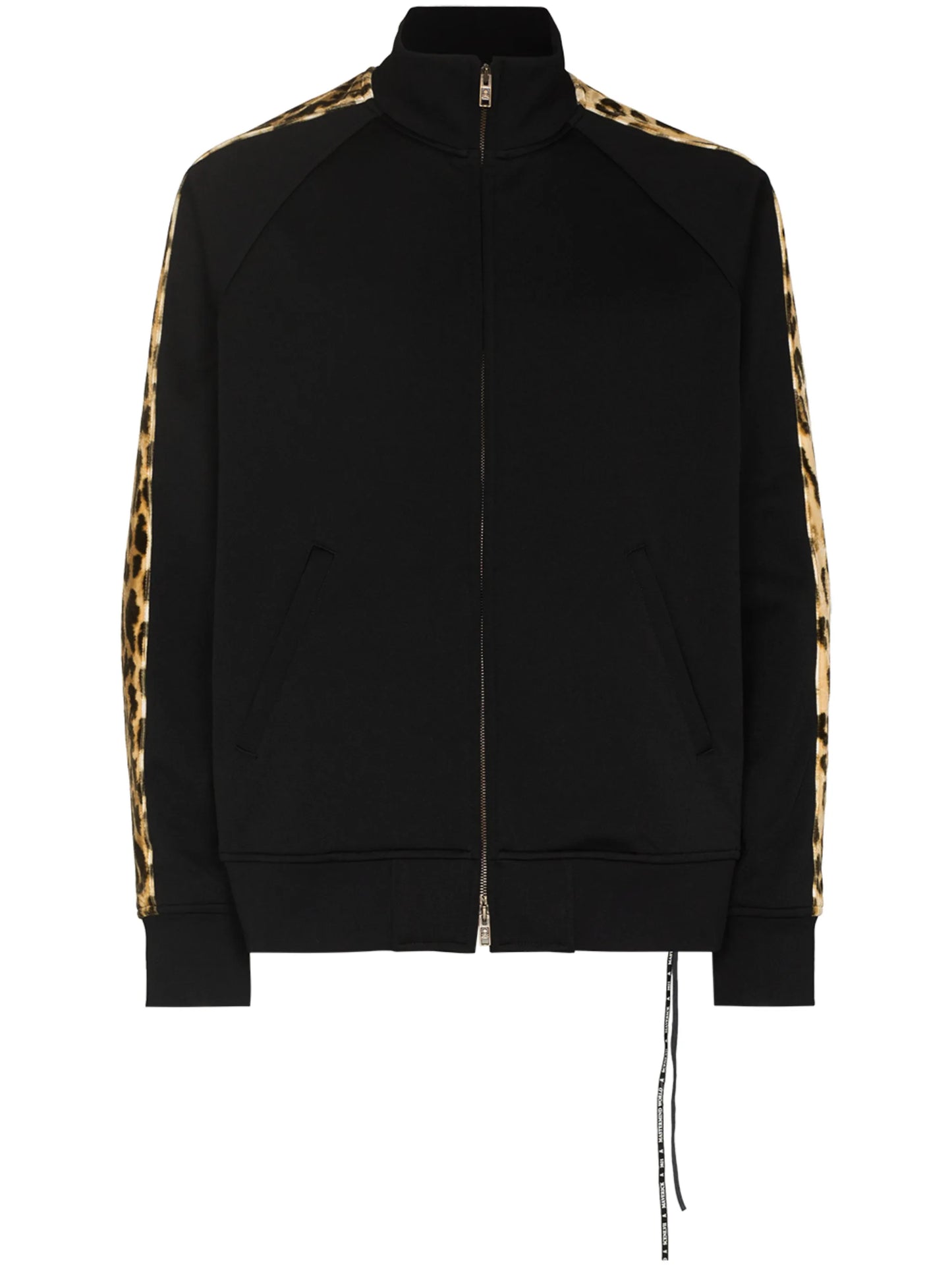 leopard band zipped jacket