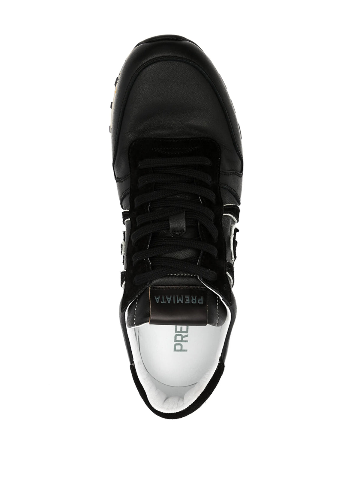 logo-patch low-top leather sneakers