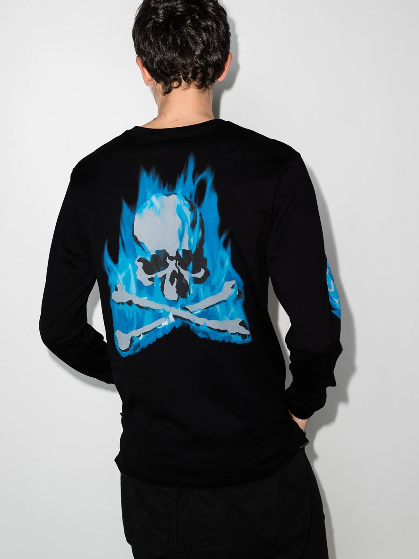 flame logo-print long-sleeve T-shirt