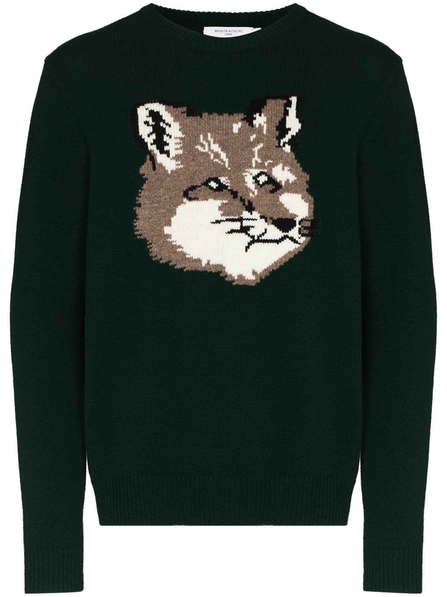 intarsia-knit wool jumper