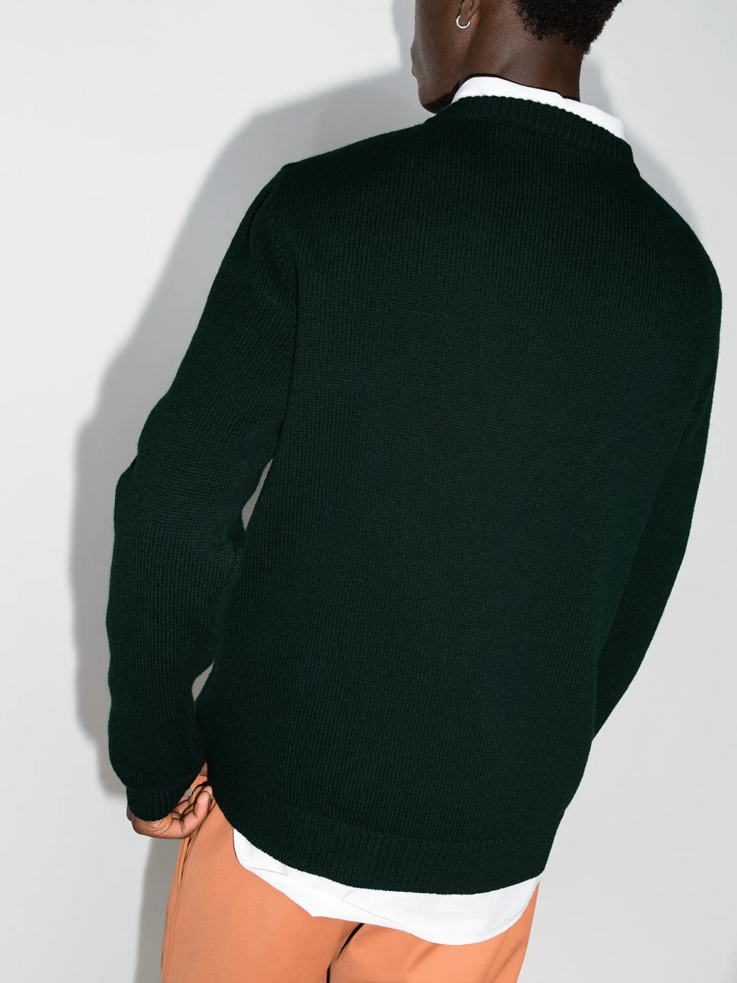 intarsia-knit wool jumper