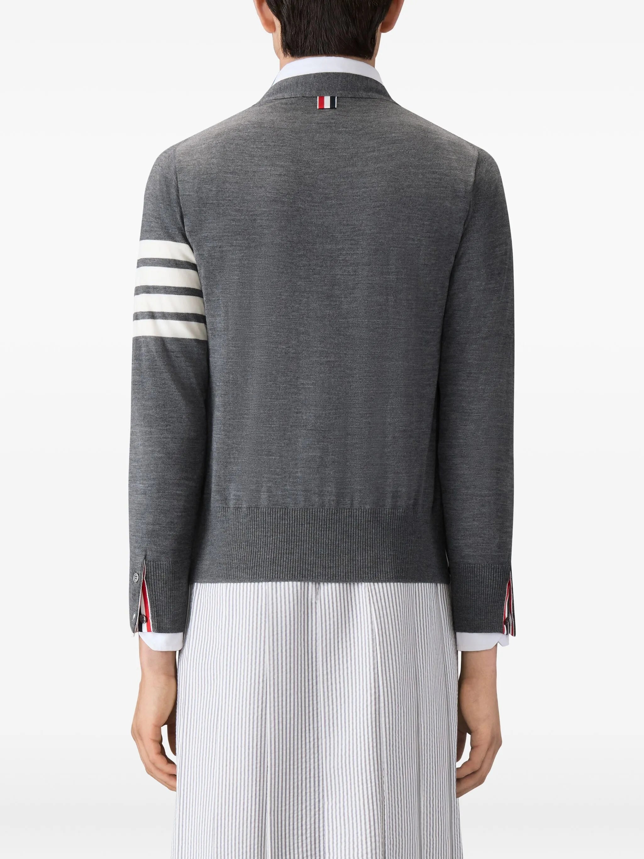 merino wool 4-Bar classic V-neck cardigan