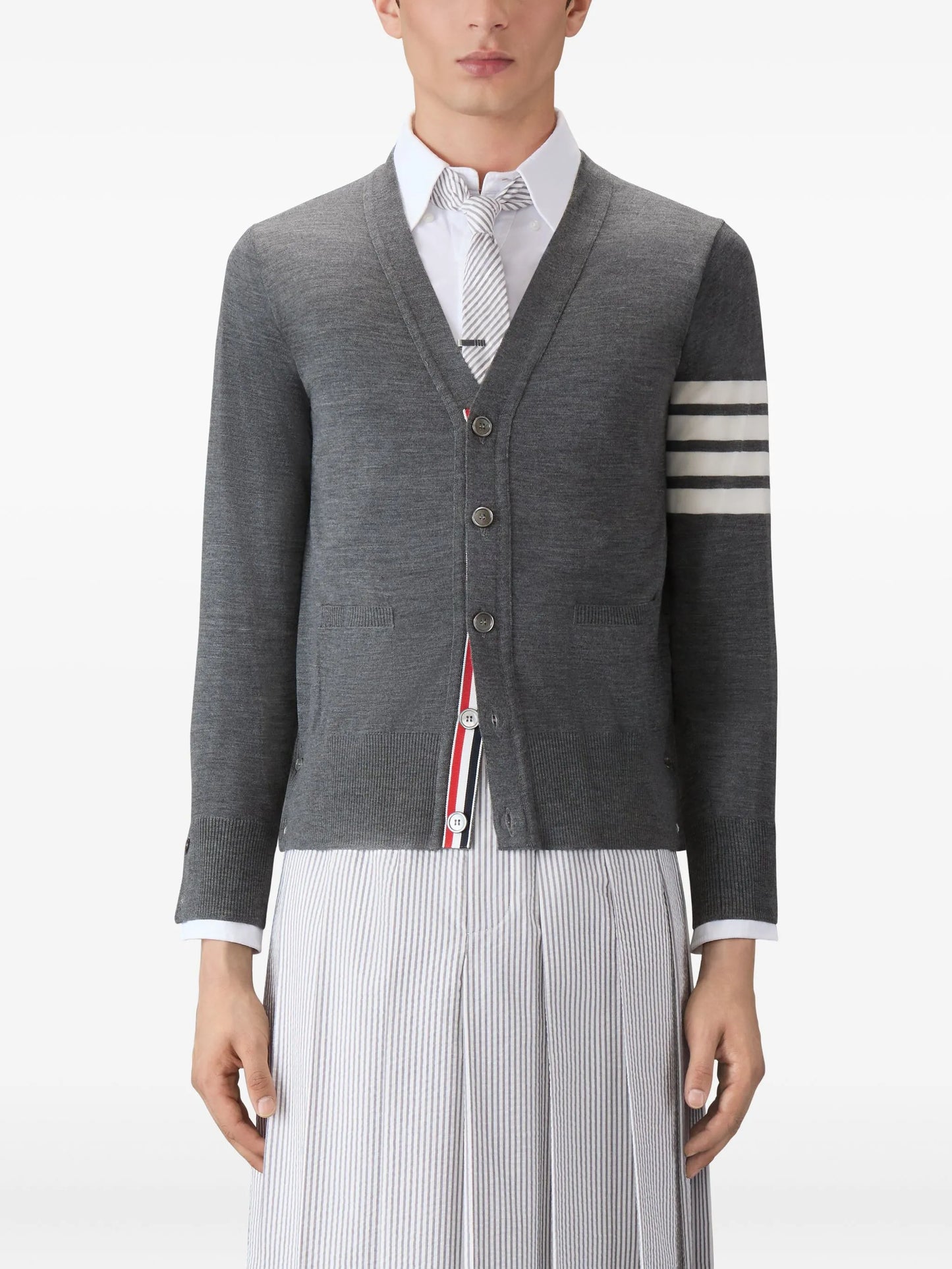 merino wool 4-Bar classic V-neck cardigan