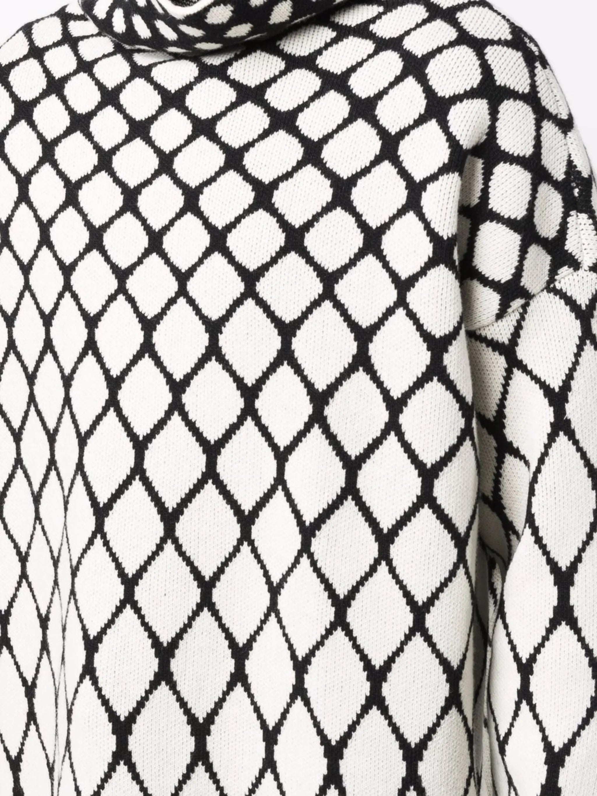 intarsia-knit high-neck jumper