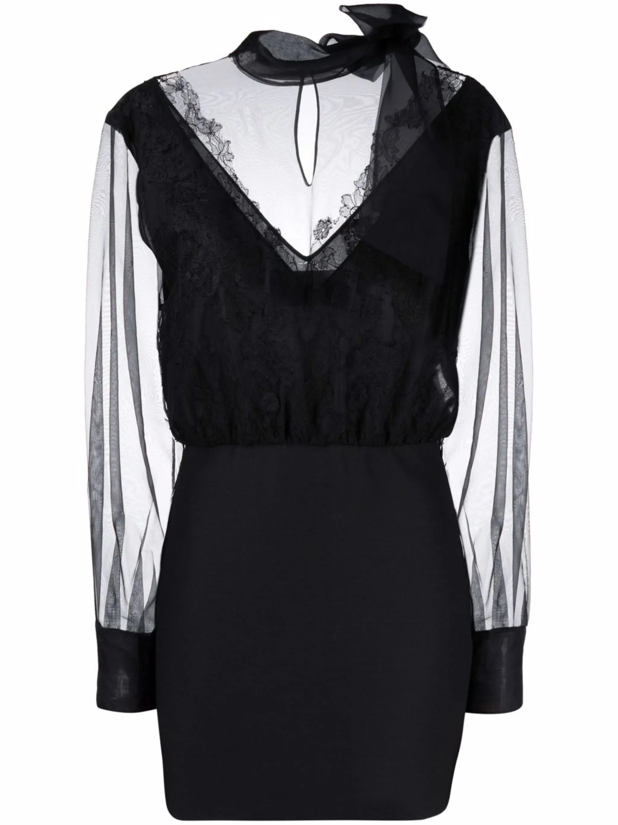 organza-panel dress
