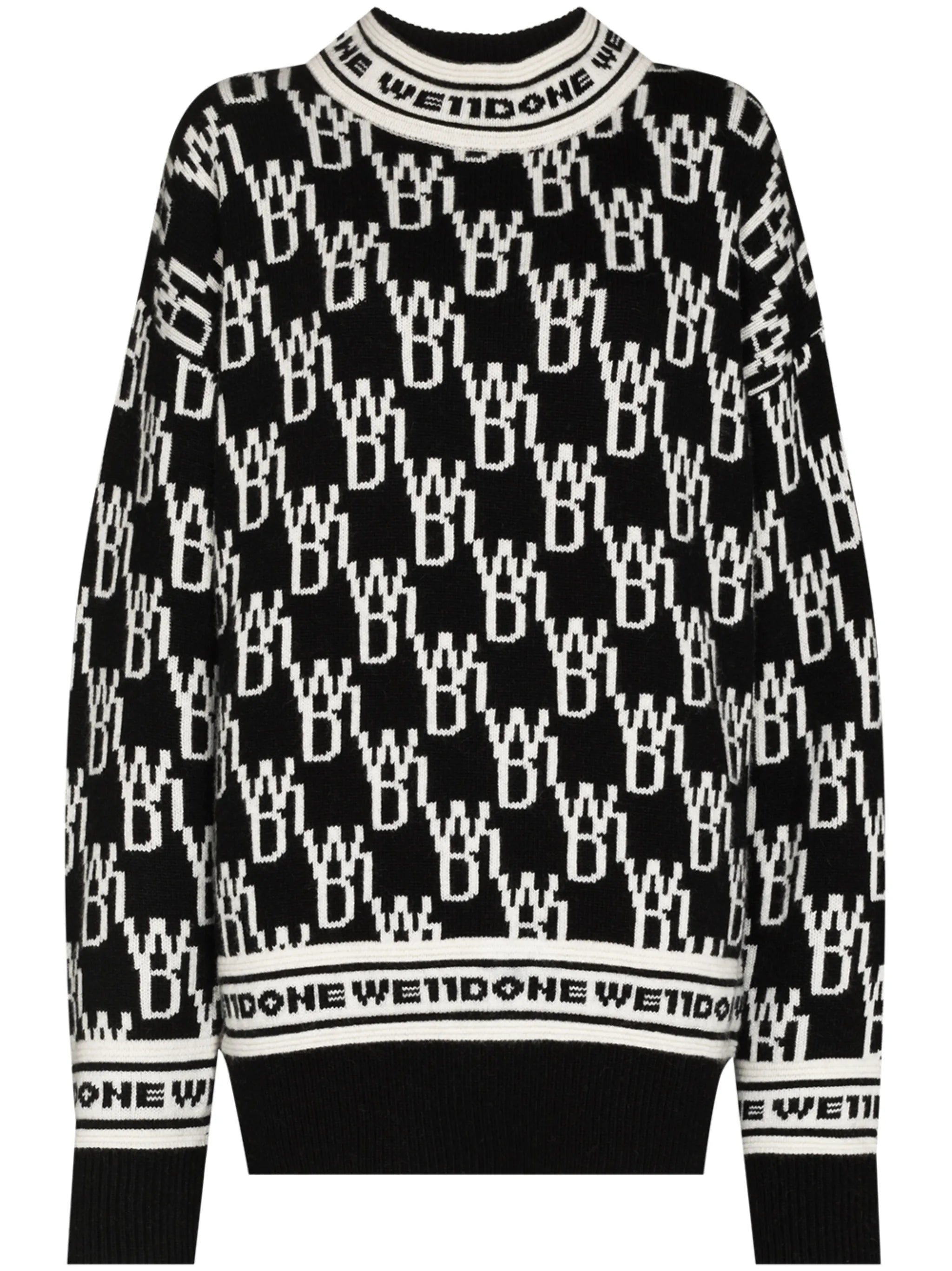 all-over logo crew-neck jumper