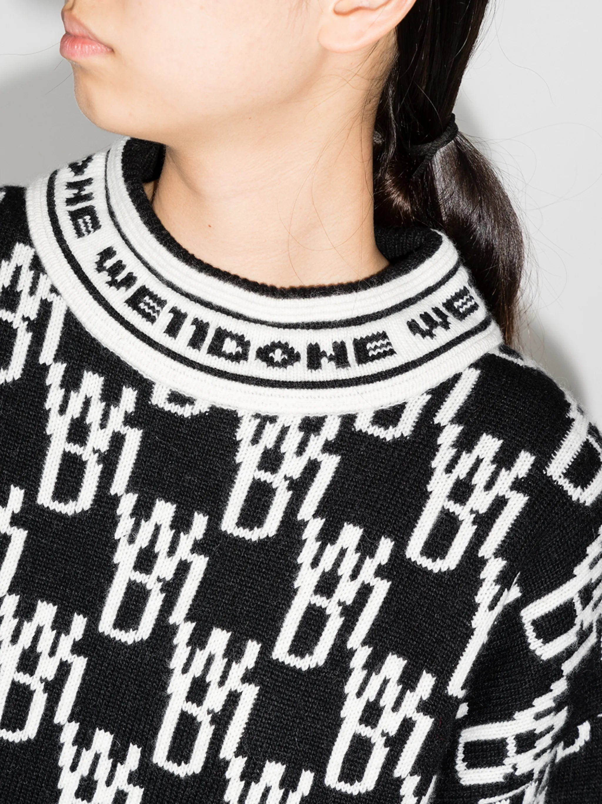 all-over logo crew-neck jumper