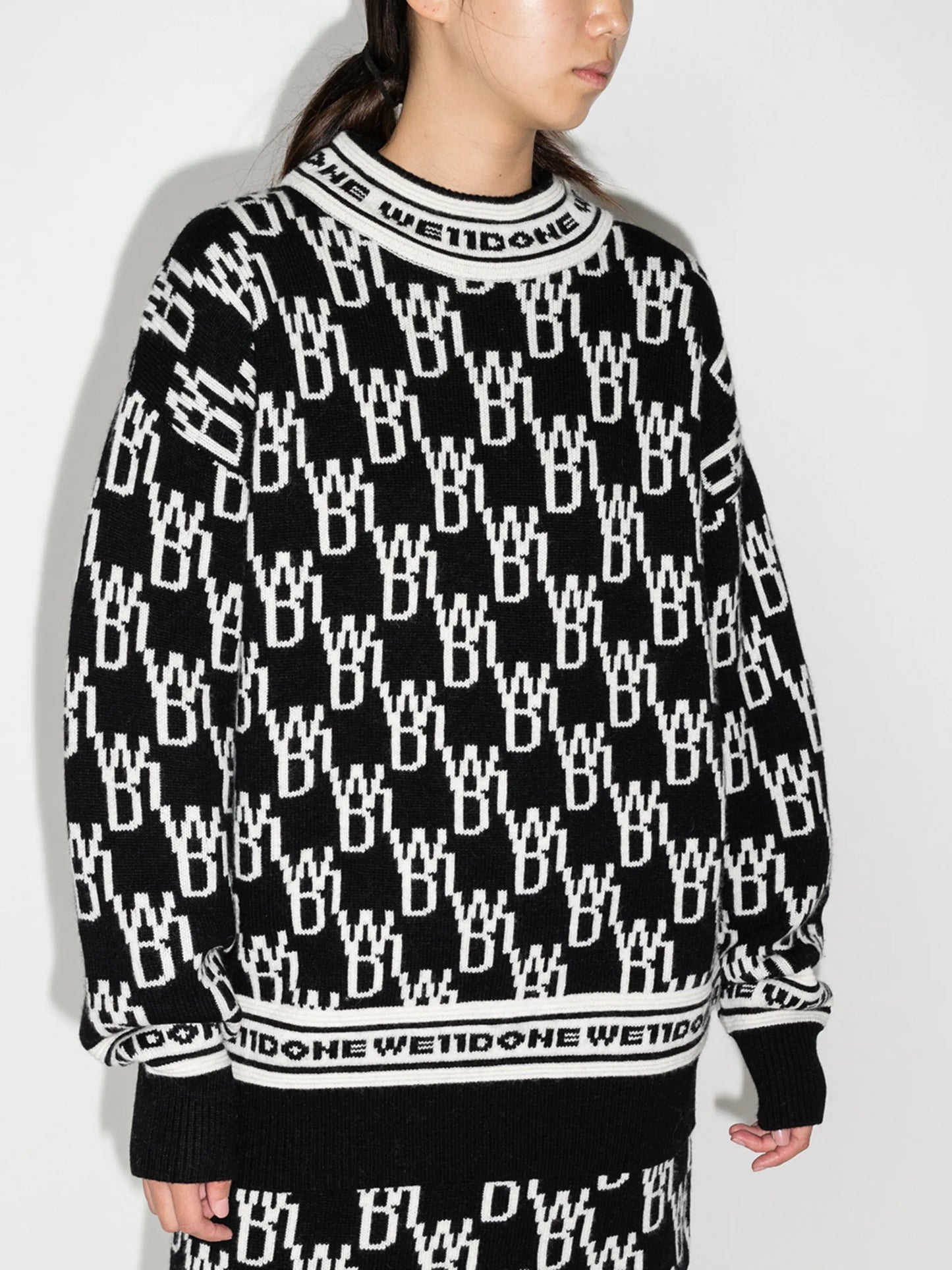 all-over logo crew-neck jumper