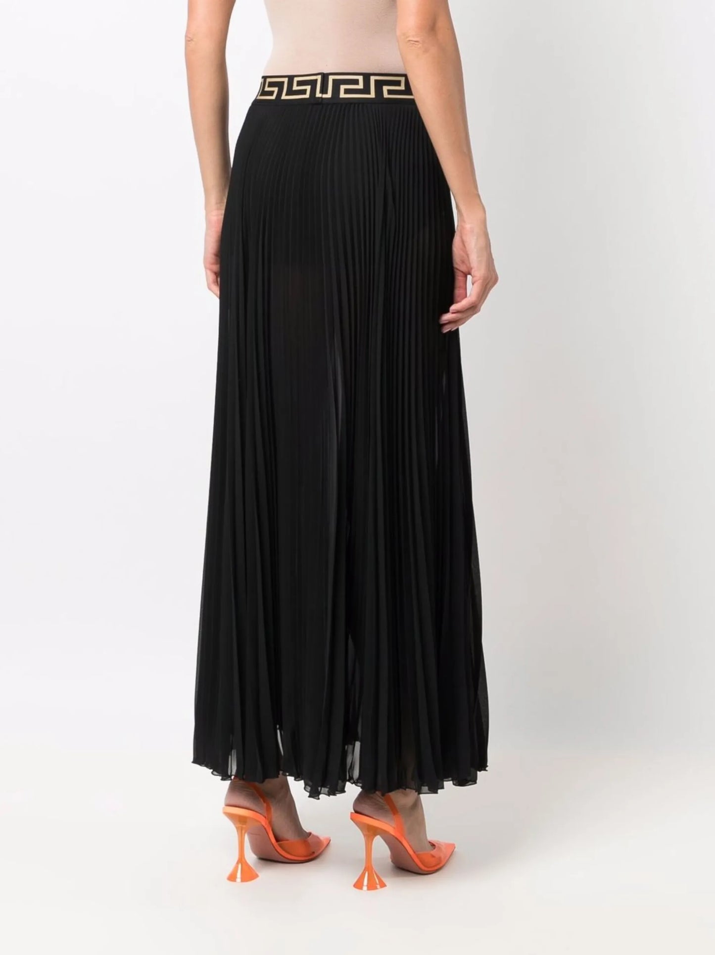 Greca-trim maxi skirt