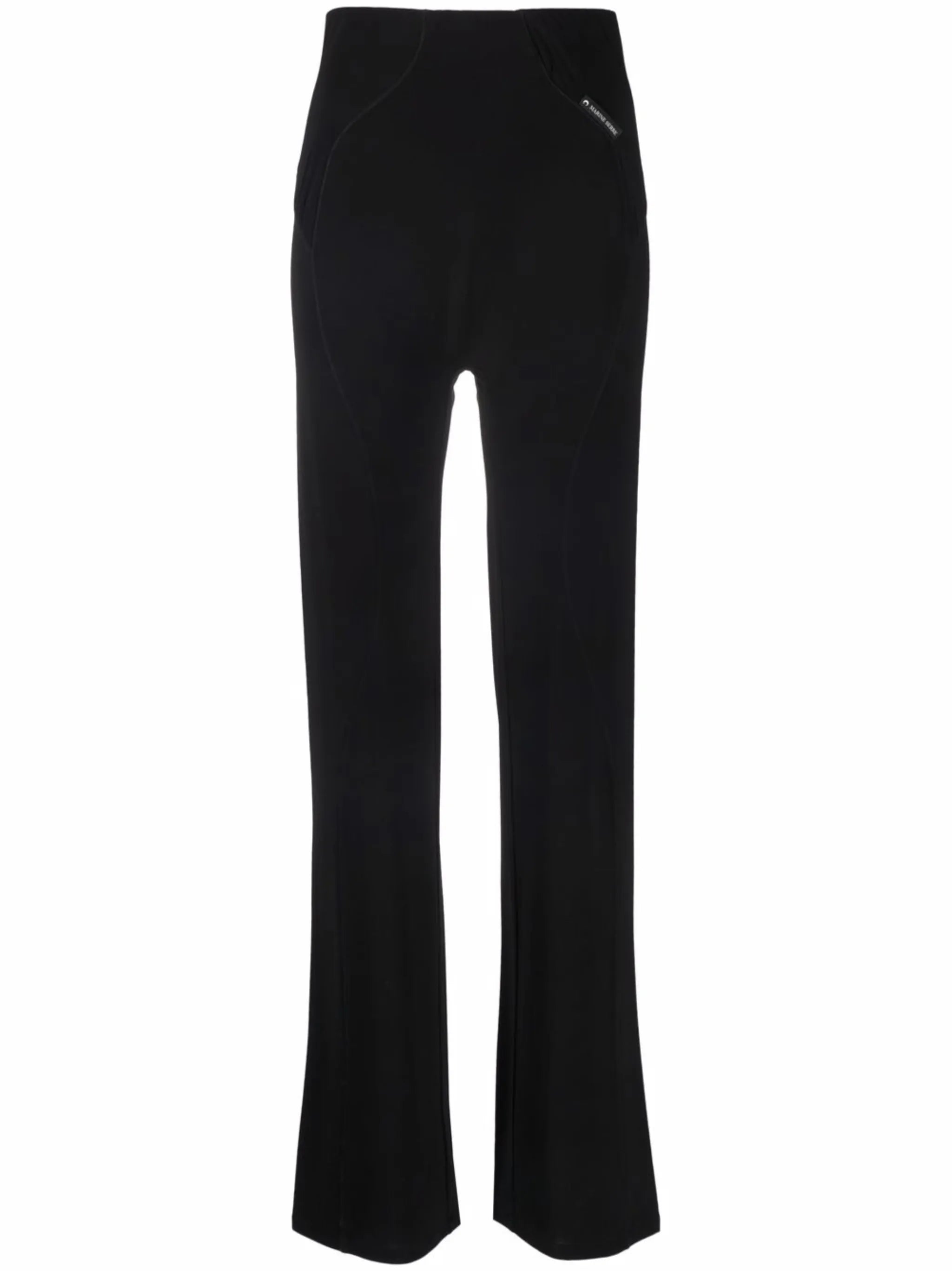 high-waisted graphic-detail pants